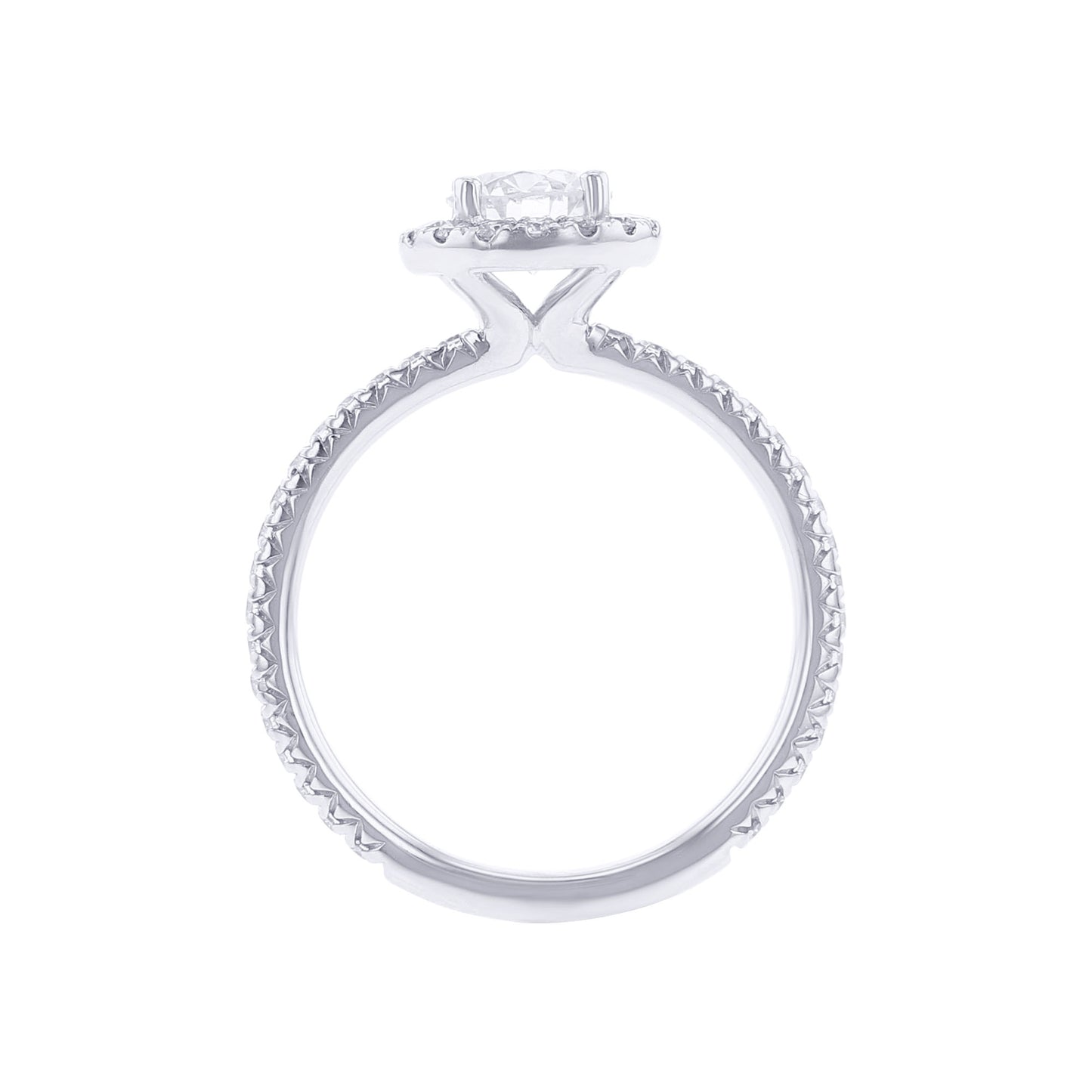 Saylor Certified Ready for Love Diamond Halo Engagement Ring 1ct