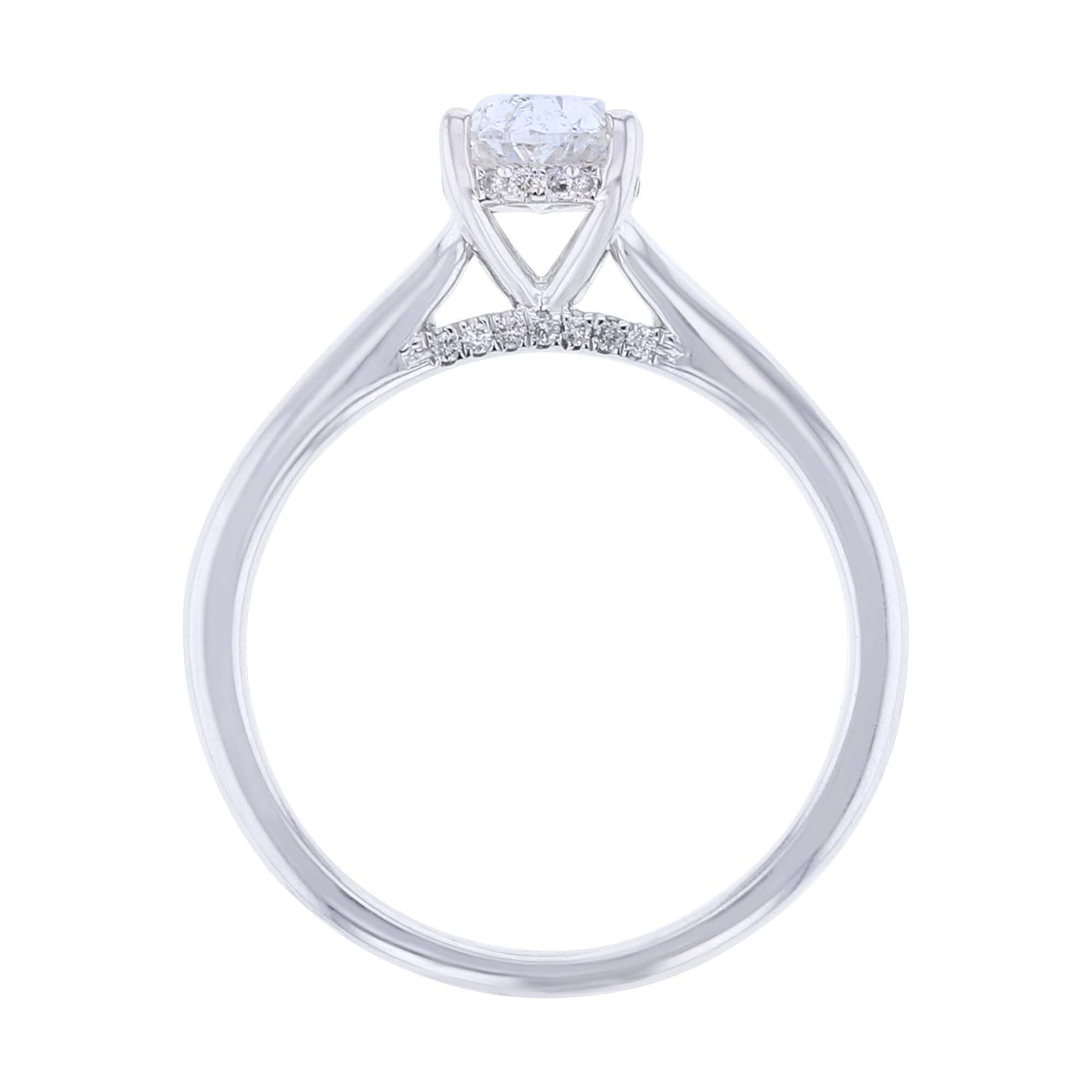 Esme Oval Hidden Halo Ready for Love Diamond Engagement Ring 1 1/10ct