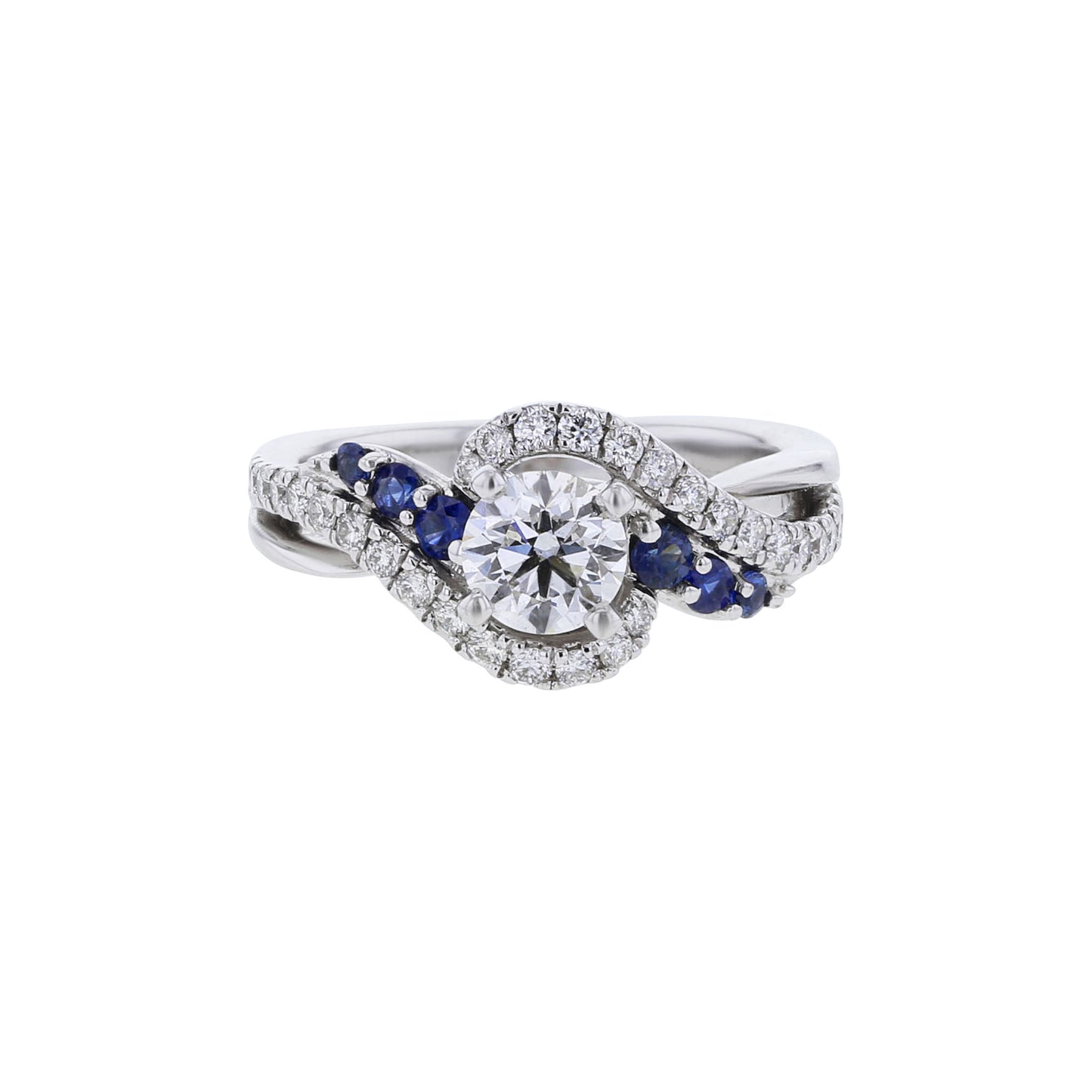 Bebe Certified Ready for Love Diamond and Sapphire Engagement Ring