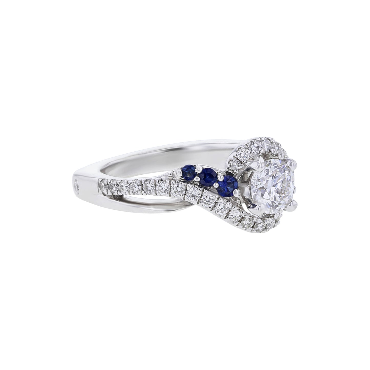 Bebe Certified Ready for Love Diamond and Sapphire Engagement Ring