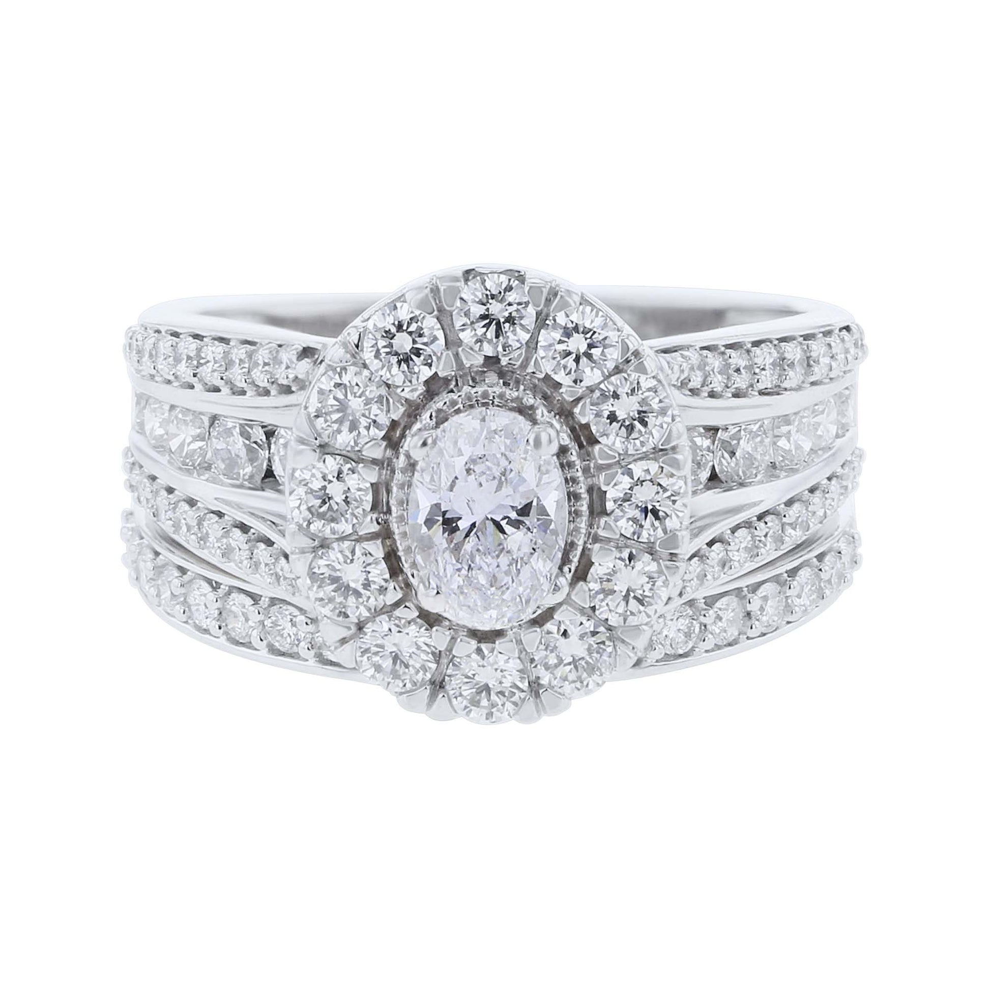 Donatella Oval Halo Ready for Love Diamond Bridal Set