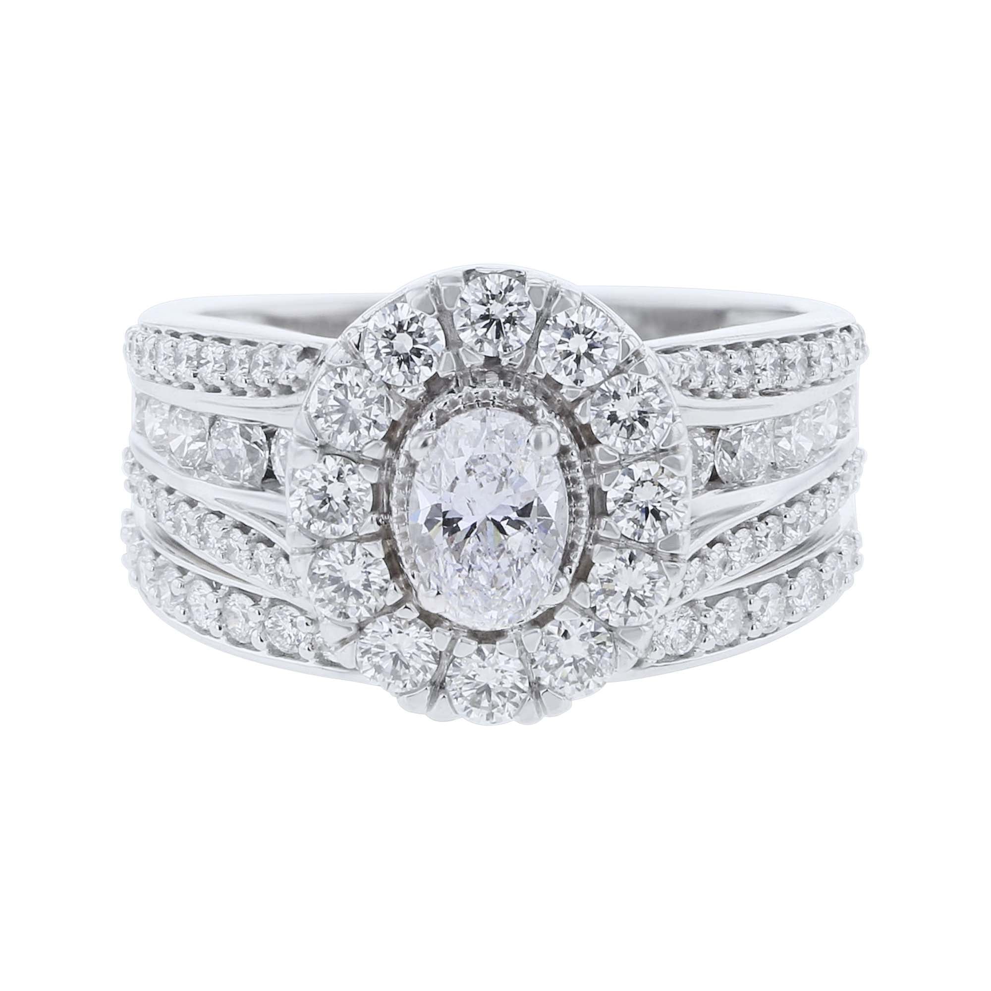 Donatella Oval Halo Ready for Love Diamond Bridal Set