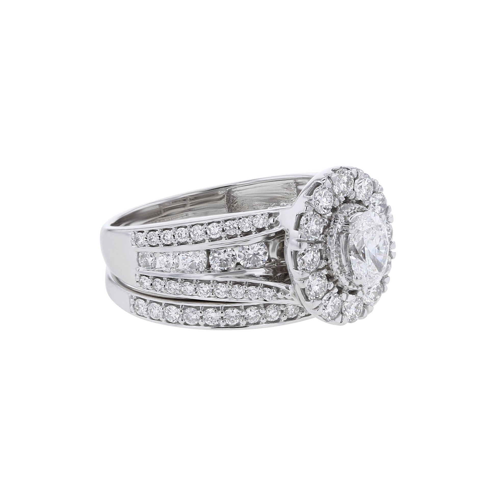 Donatella Oval Halo Ready for Love Diamond Bridal Set