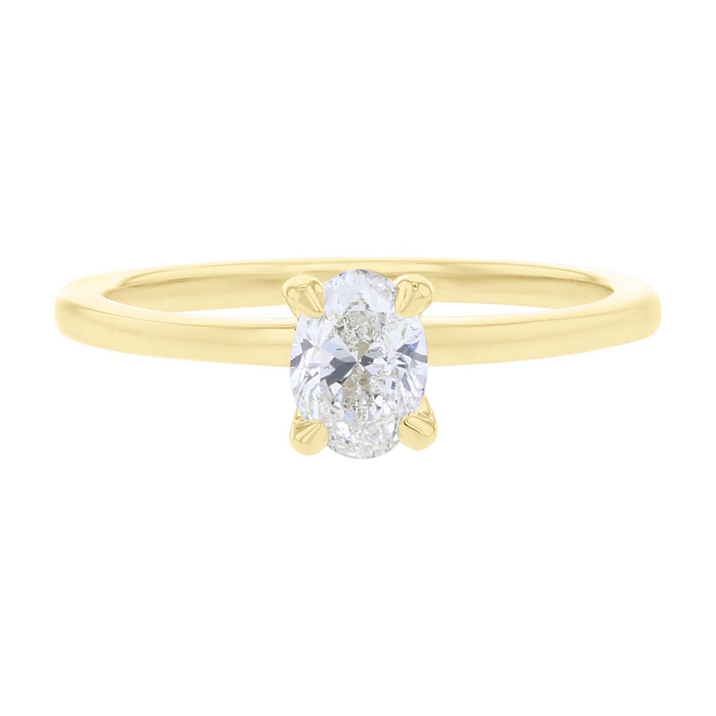 Kissing Swan Oval Ready for Love Certified Diamond Engagement Ring 1/2ct