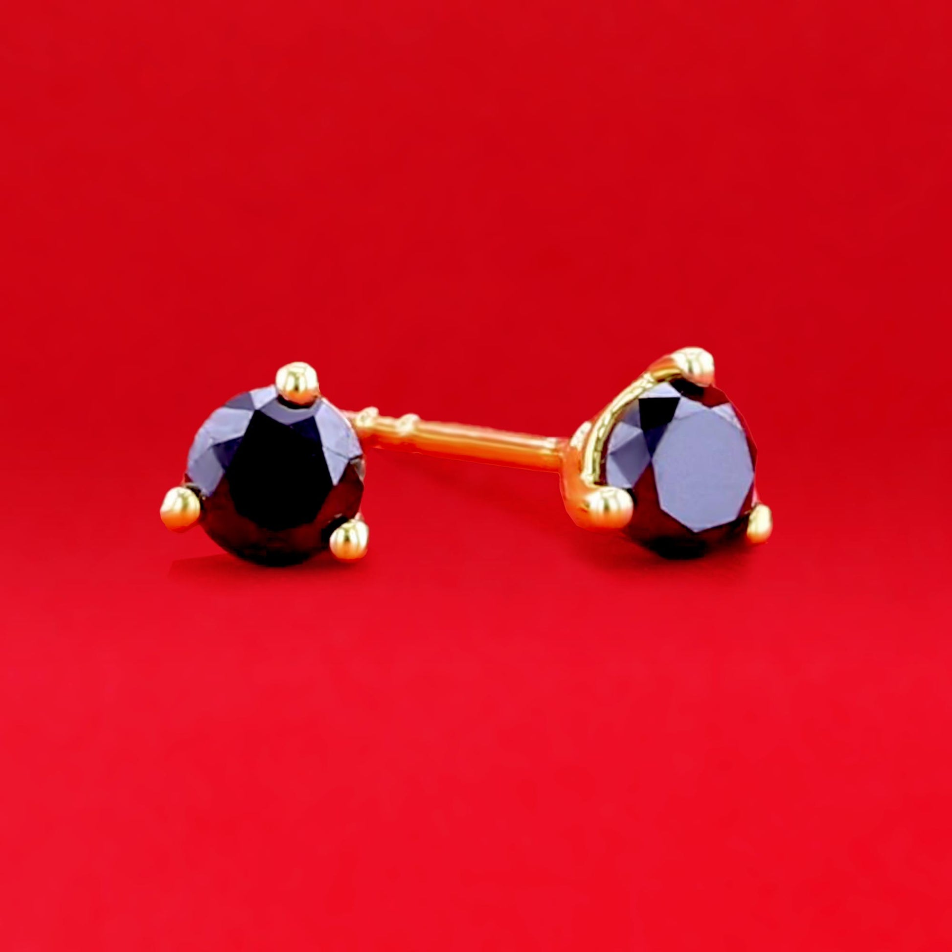 Get Naked Black Diamond Stud Earrings 1/2ct