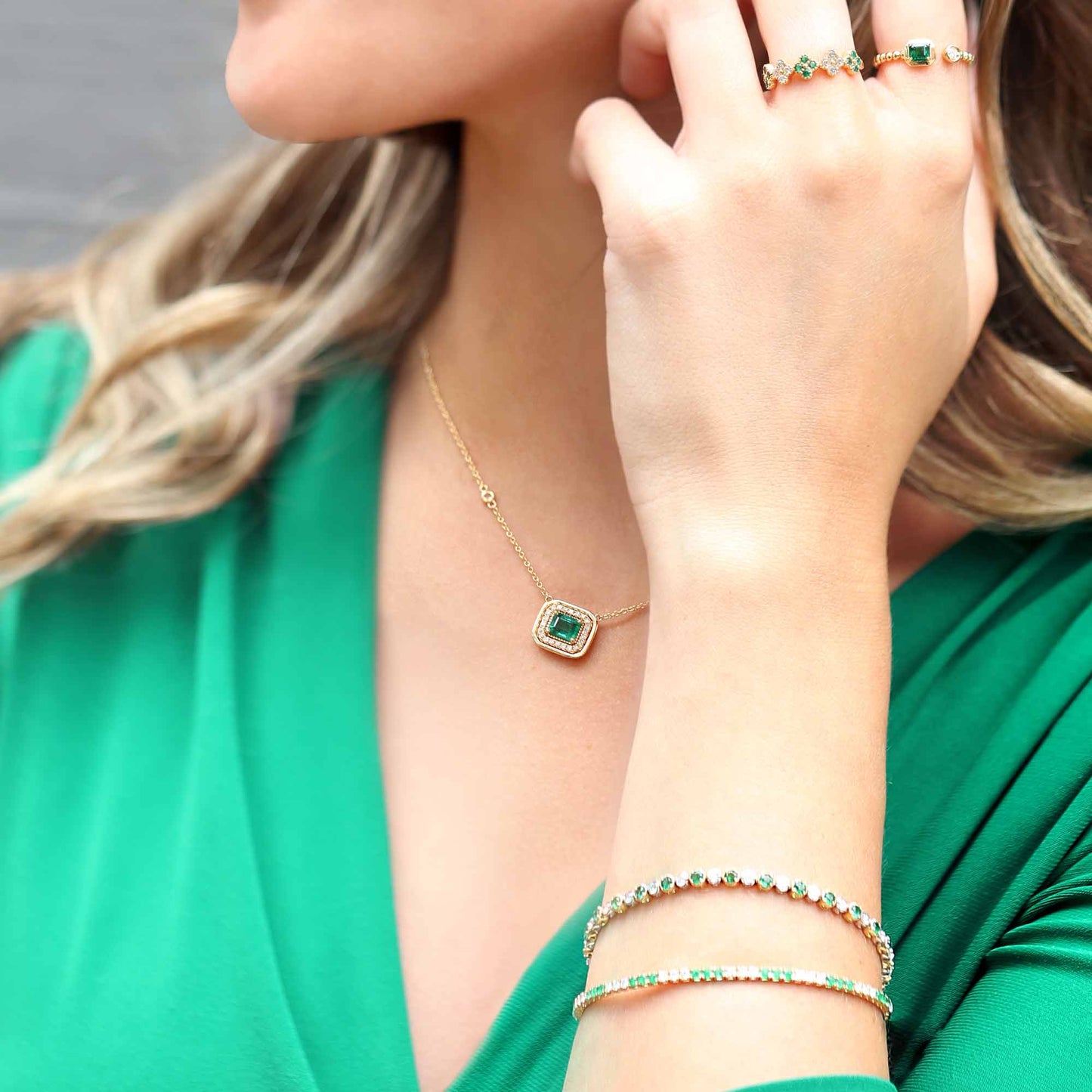 Easton Emerald & Diamond Necklace