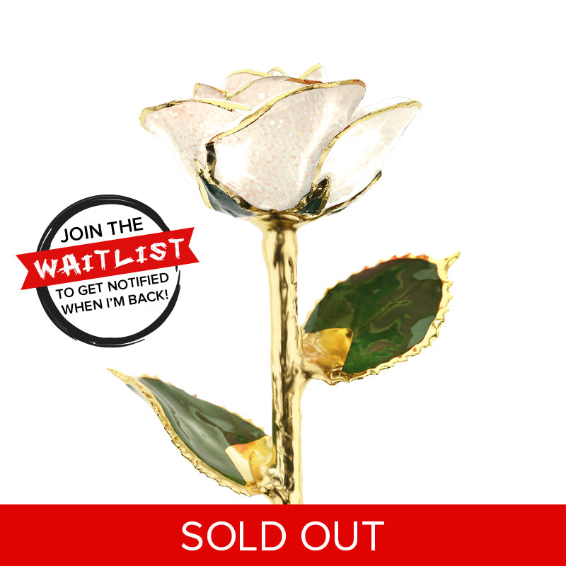 Frozen 24kt Gold Dipped Rose – Steven Singer Jewelers