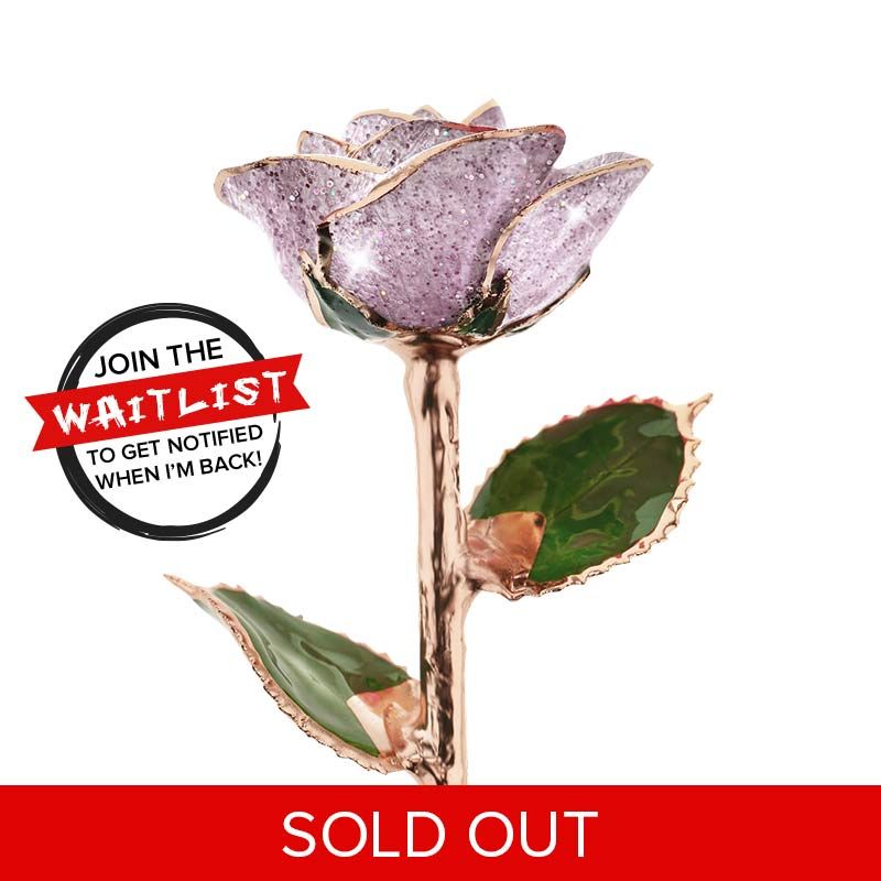 Frosted Lilac Rose Gold Dipped Rose – Steven Singer Jewelers