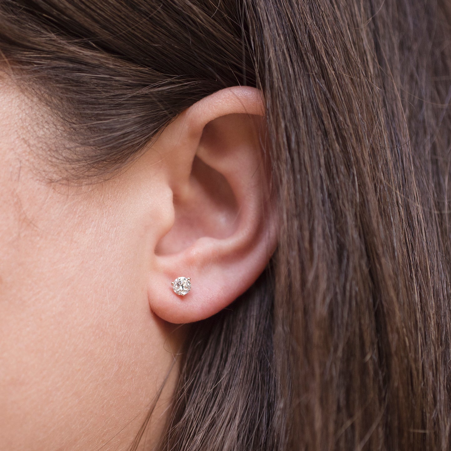 Get Naked Diamond Stud Earrings 3/4ct