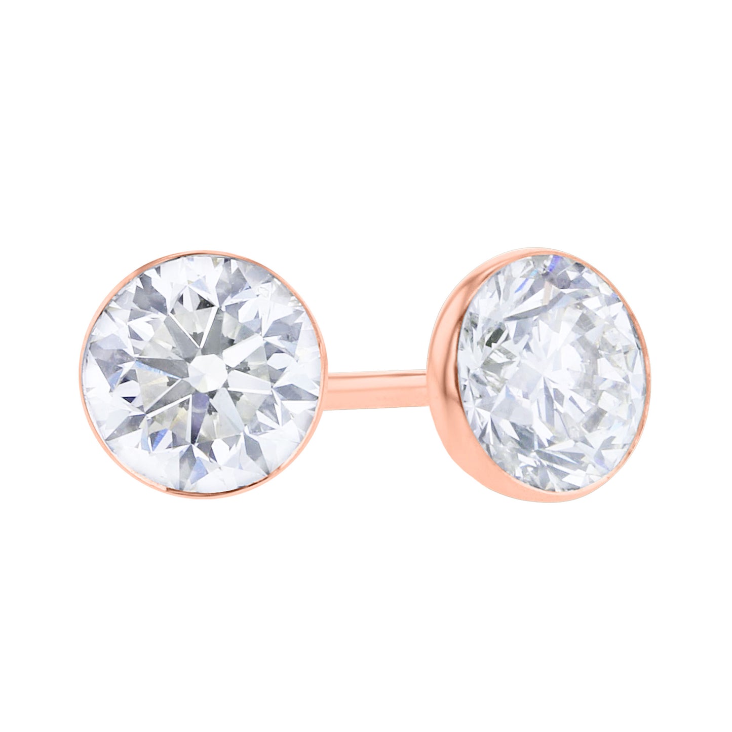 Get Naked Diamond Bezel Stud Earrings 1/4ct