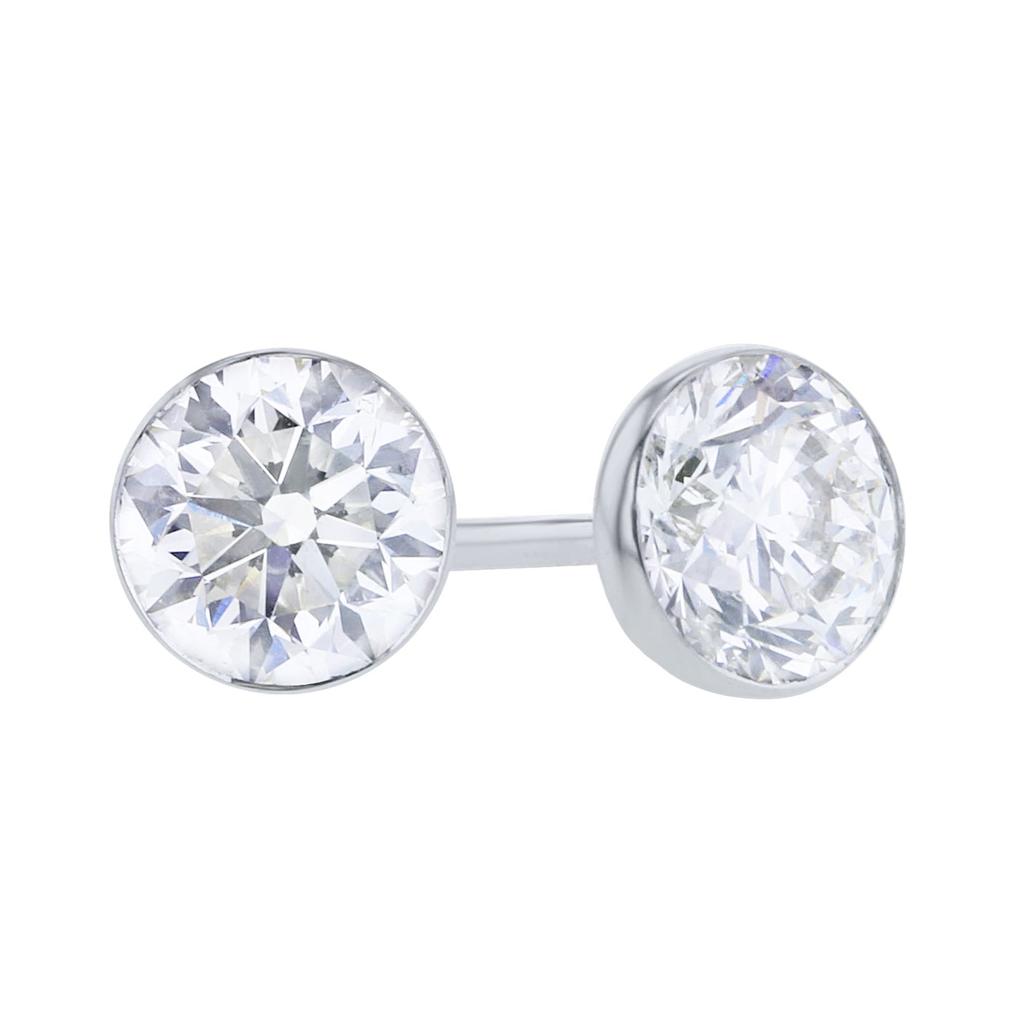 Get Naked Diamond Bezel Stud Earrings 1/4ct