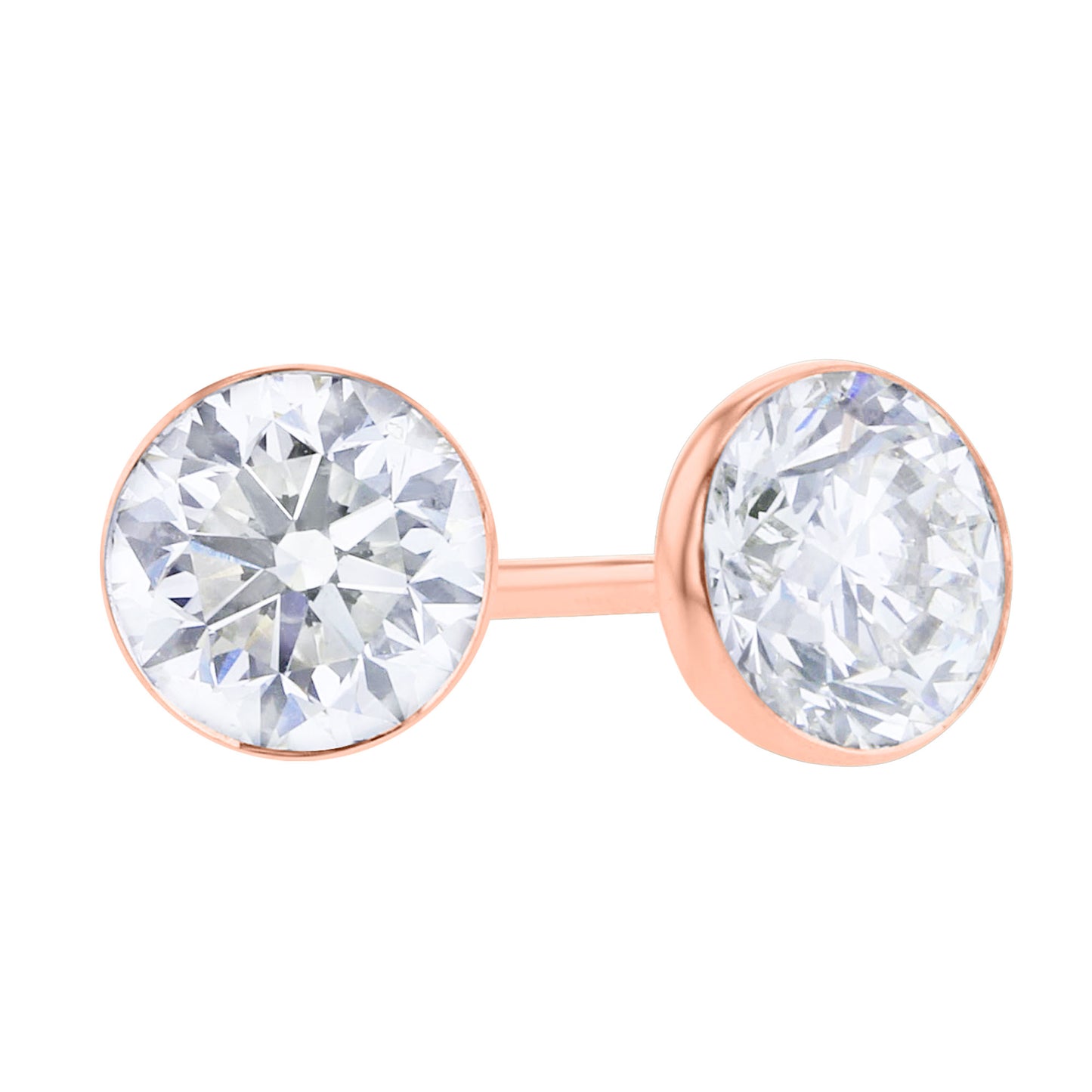 Get Naked Diamond Bezel Stud Earrings 1/2ct