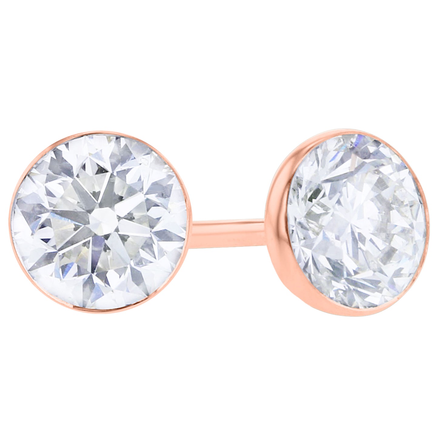 Get Naked Diamond Bezel Stud Earrings 1 1/2ct