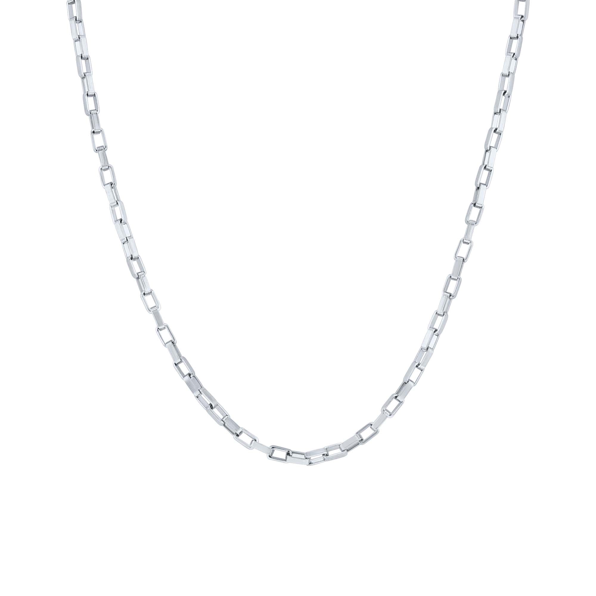 Ryker Rectangle Link Stainless Steel Chain Necklace – Steven