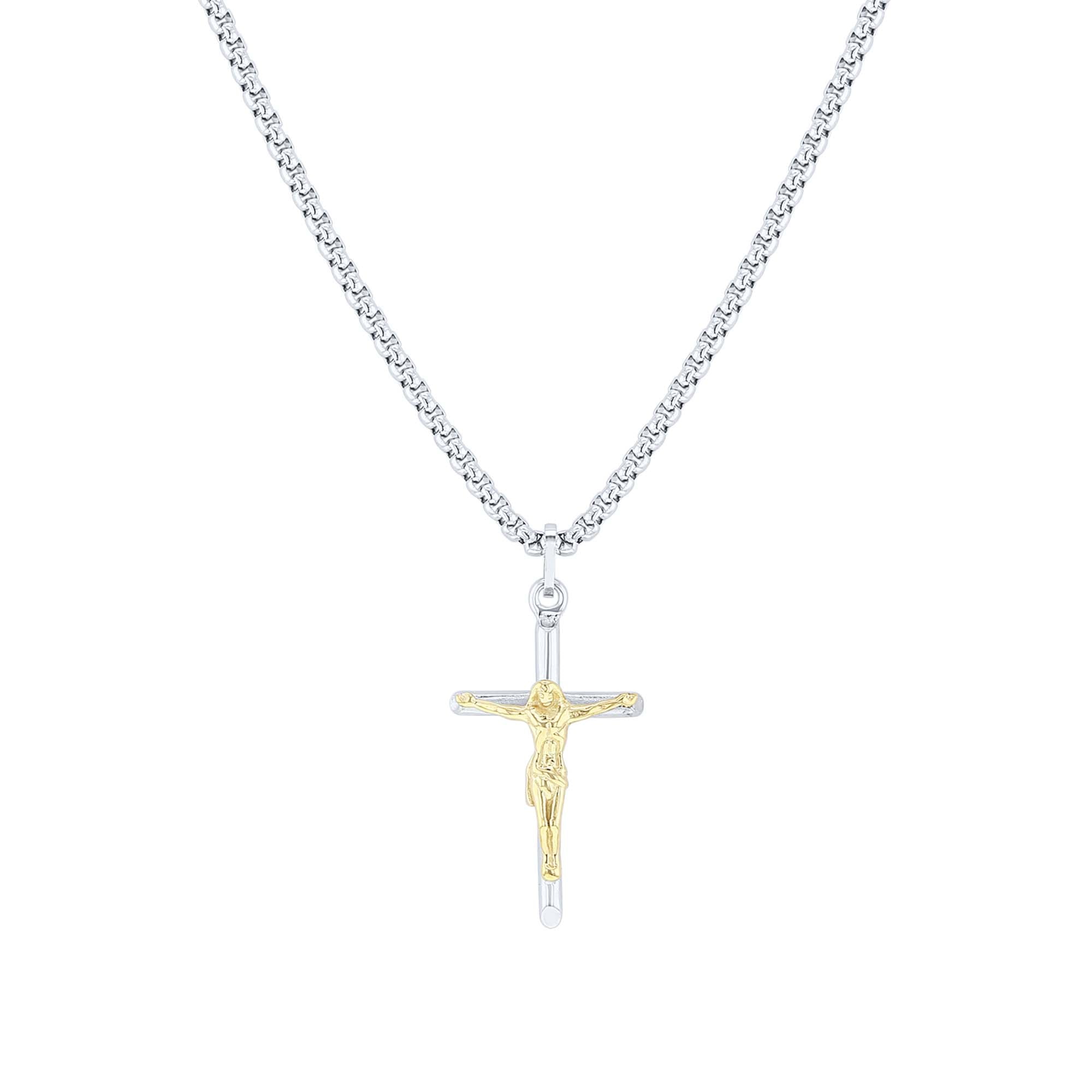 Salvation Stainless Steel Crucifix Necklace – Steven Singer Jewelers