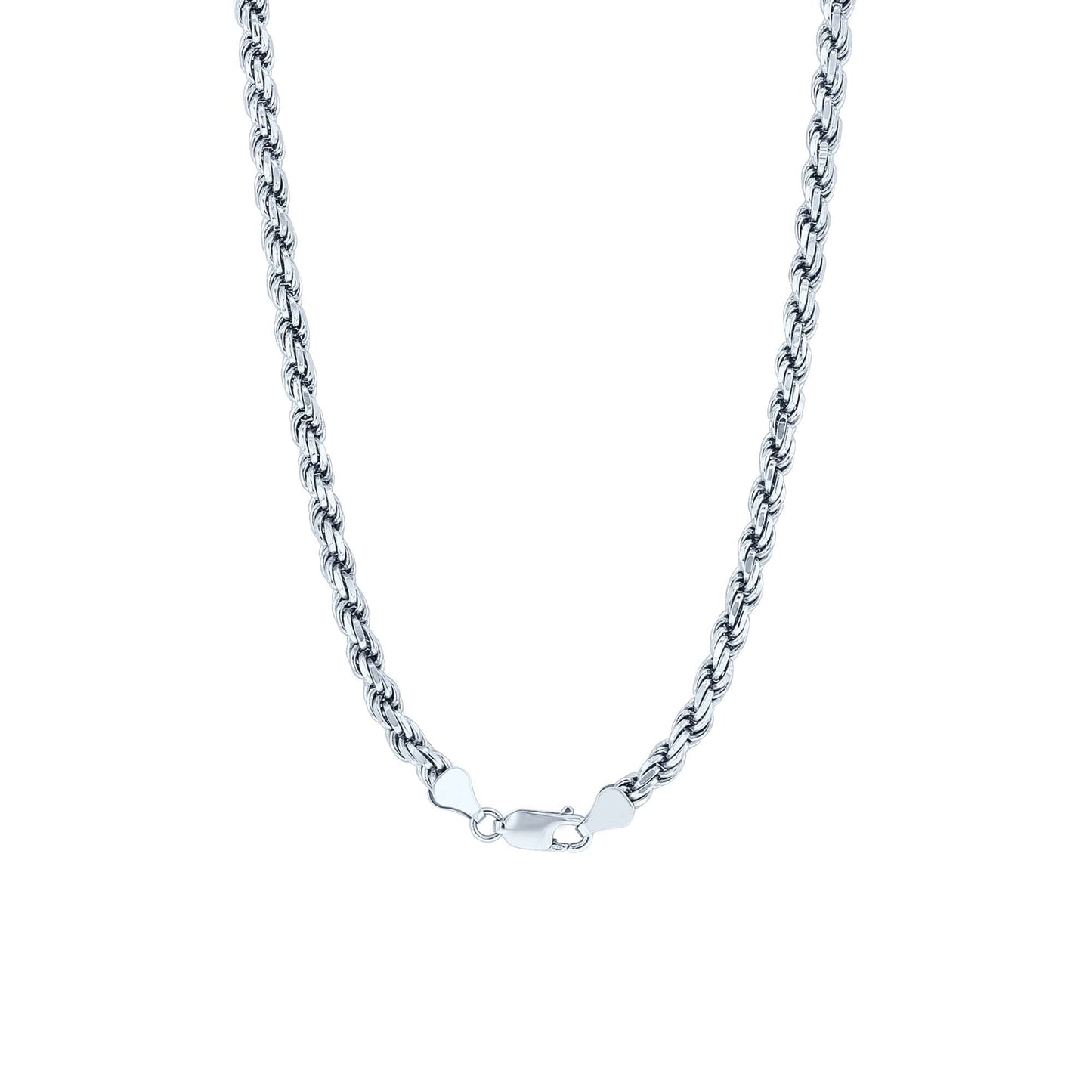 Silver Raiden Rope Chain Necklace