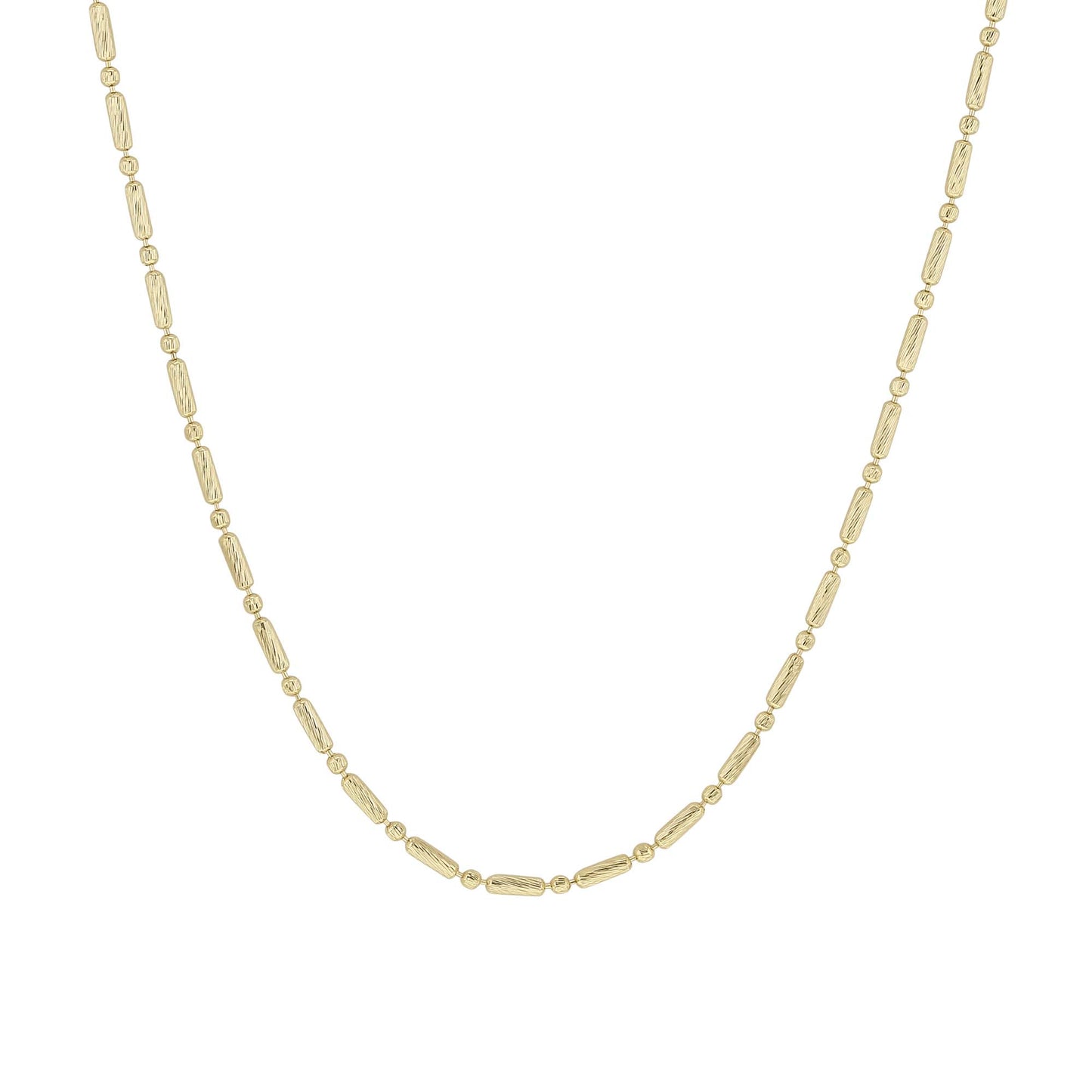 Beatific Bead & Bar Gold Necklace