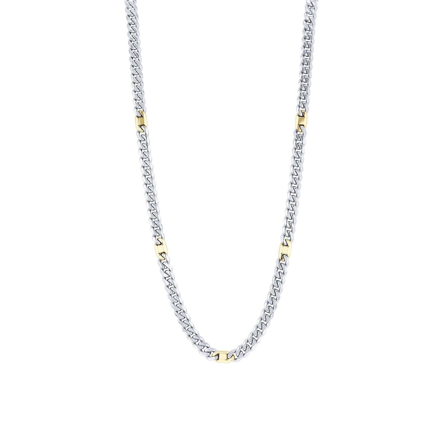 Metairie Stainless Steel & Gold Plated Curb Chain Necklace