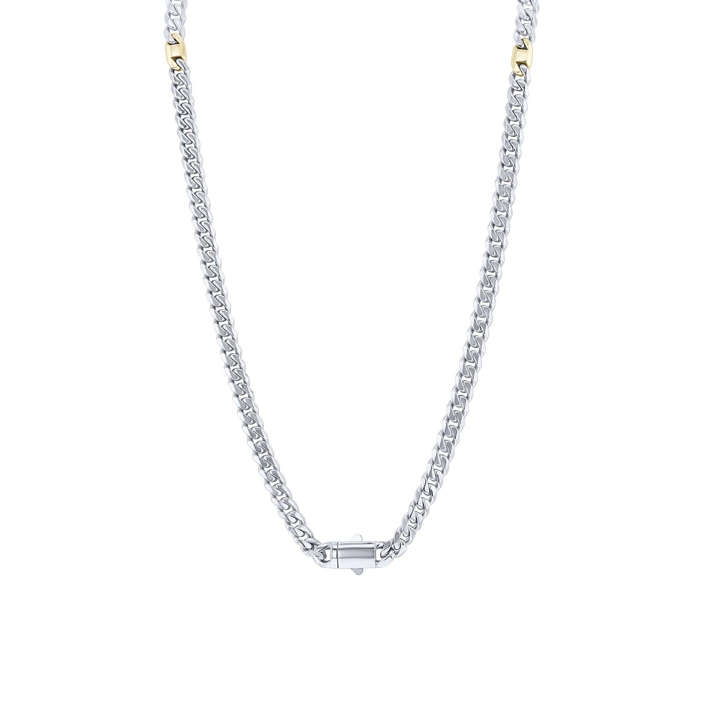 Metairie Stainless Steel & Gold Plated Curb Chain Necklace
