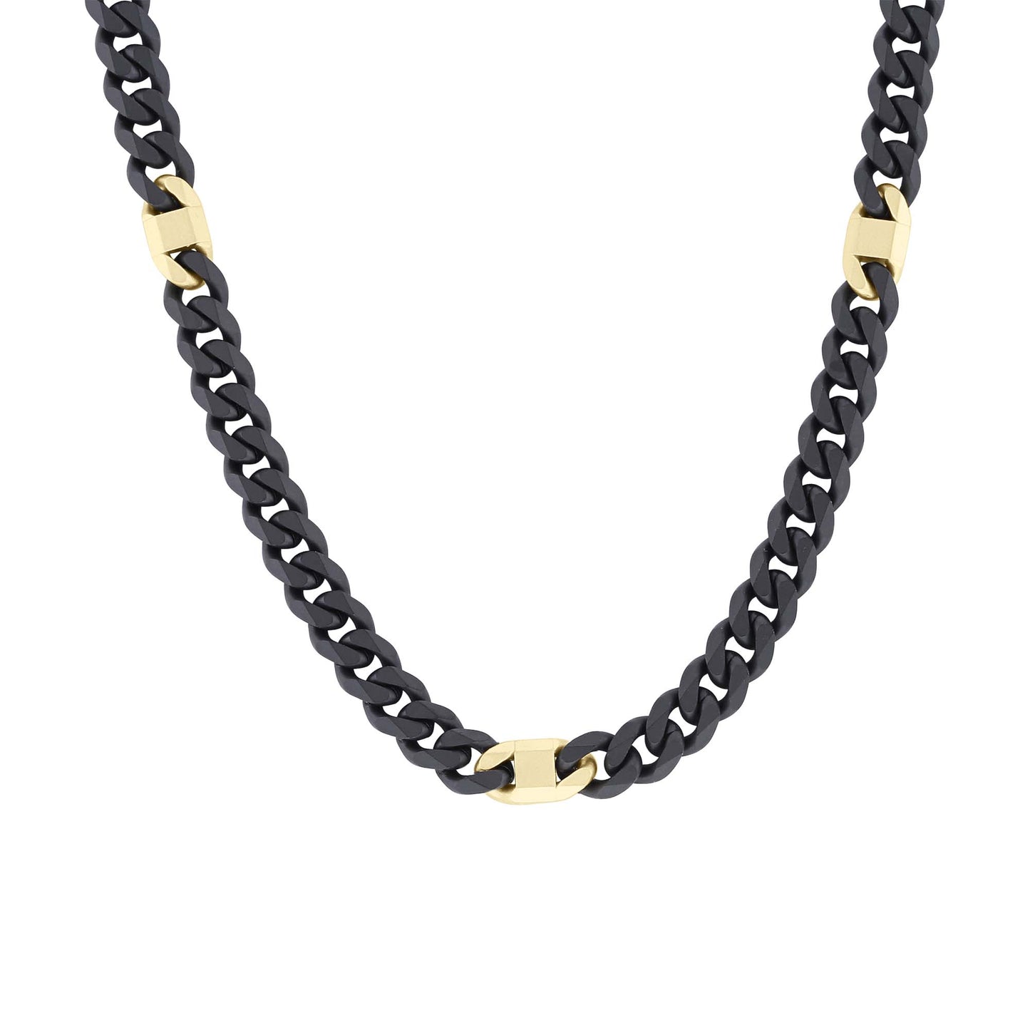 Metairie Stainless Steel & Gold Plated Curb Chain Necklace