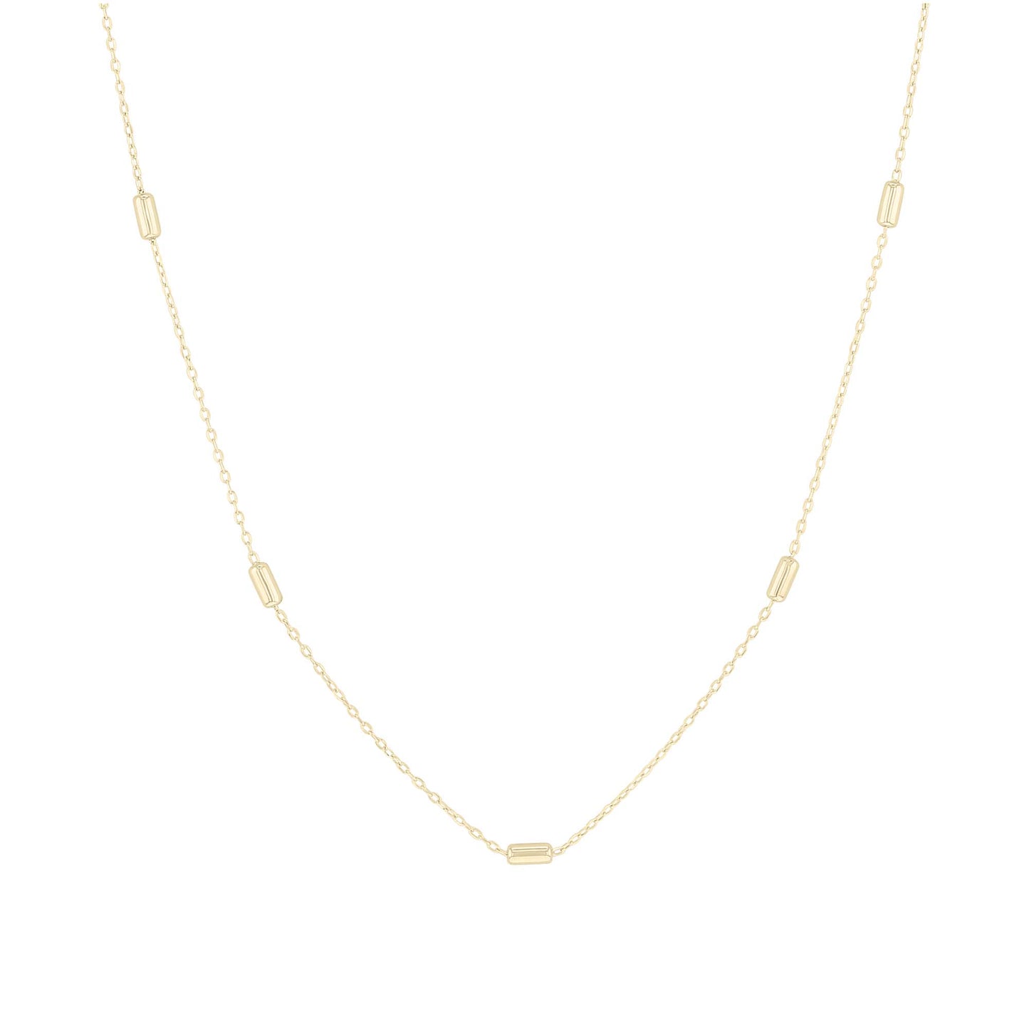Melbourne Gold Barrel Station Chain Necklace