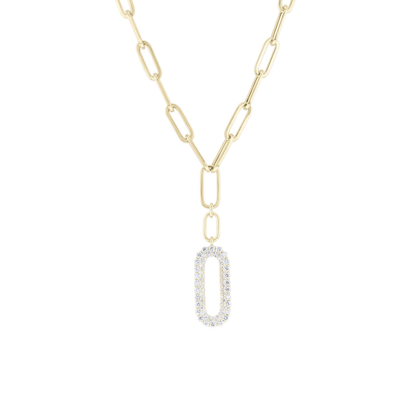 Parker Paper Clip Diamond Necklace