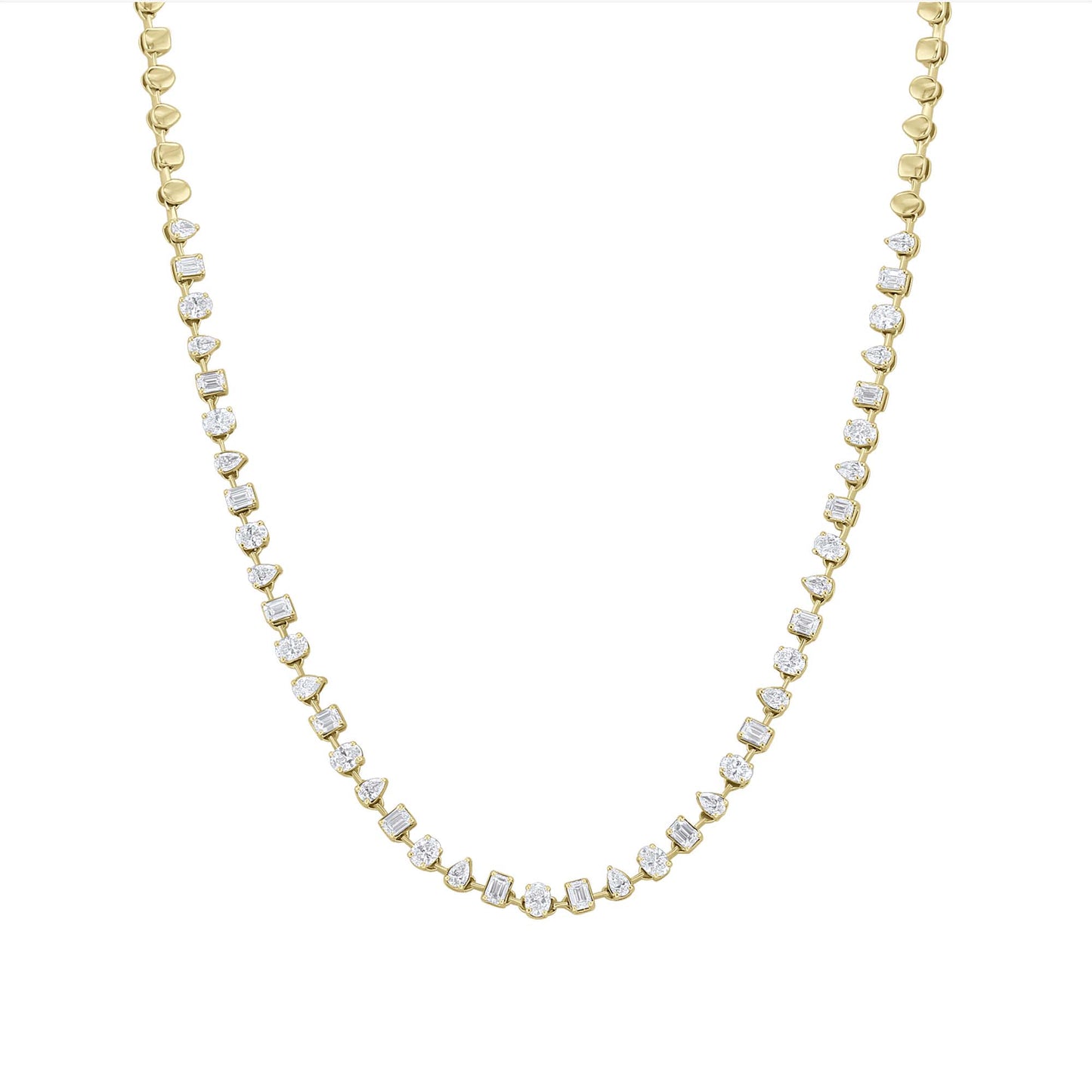 Fabrizia Fancy Diamond Tennis Necklace