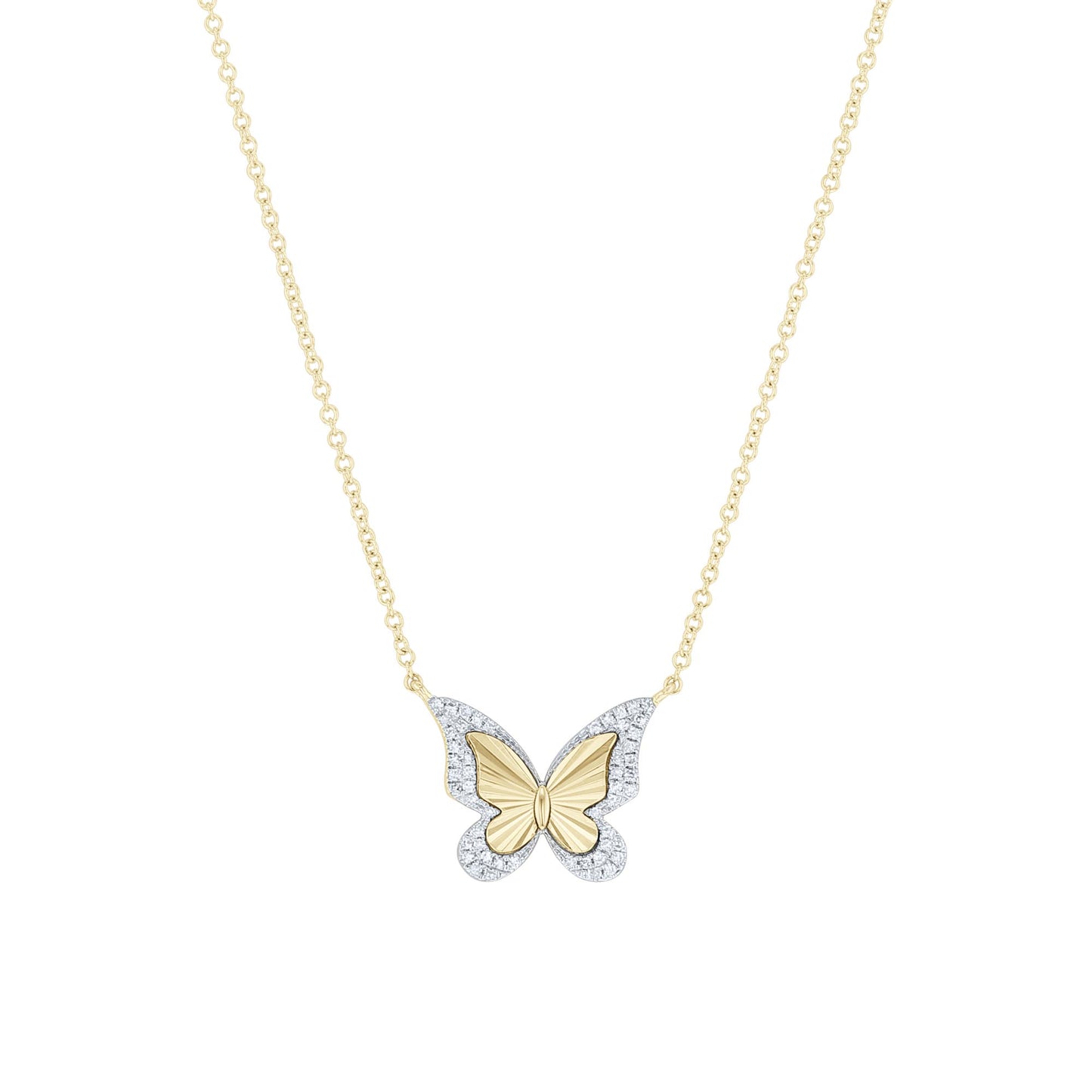 Luminous Butterfly Diamond Necklace