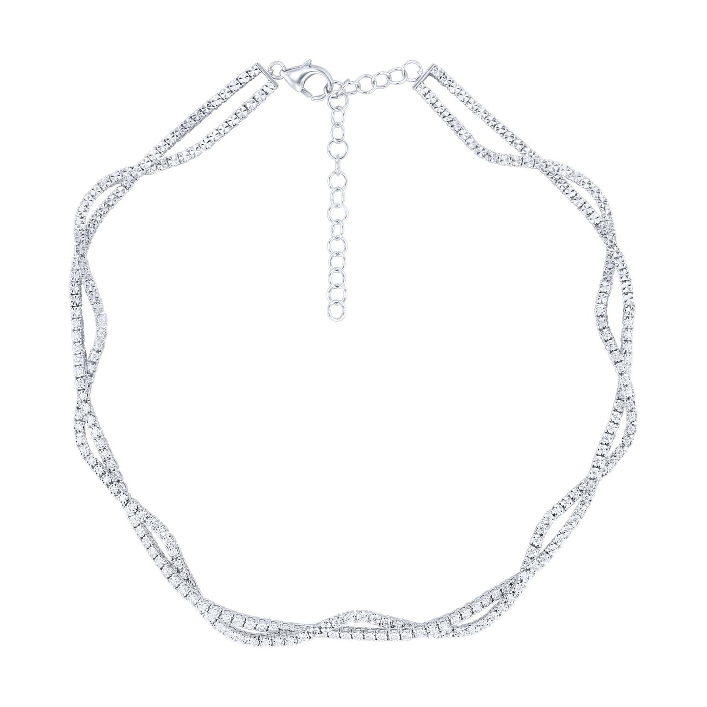 Tessa Twist Diamond Necklace