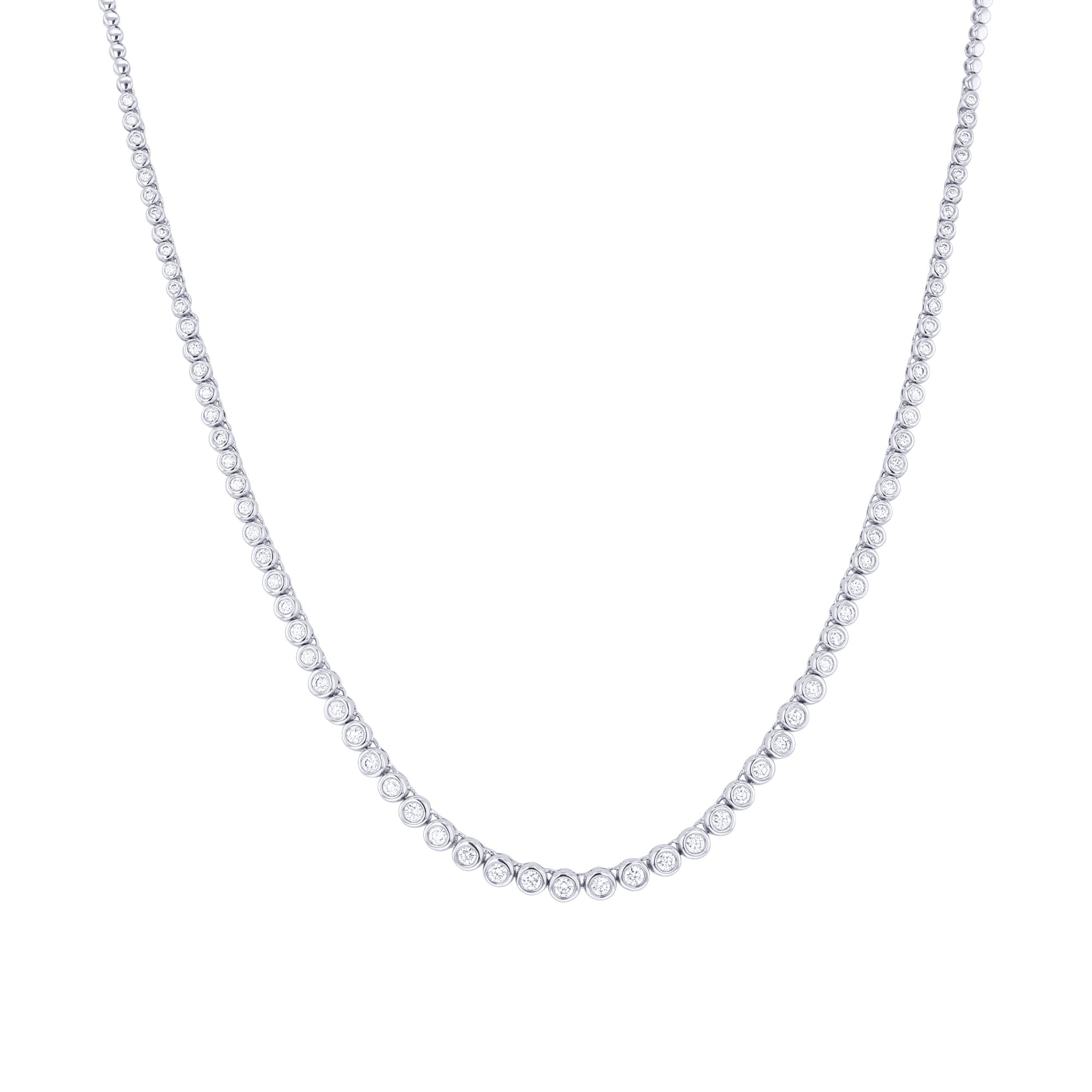 Classic Bezel Diamond Tennis Necklace – Steven Singer Jewelers