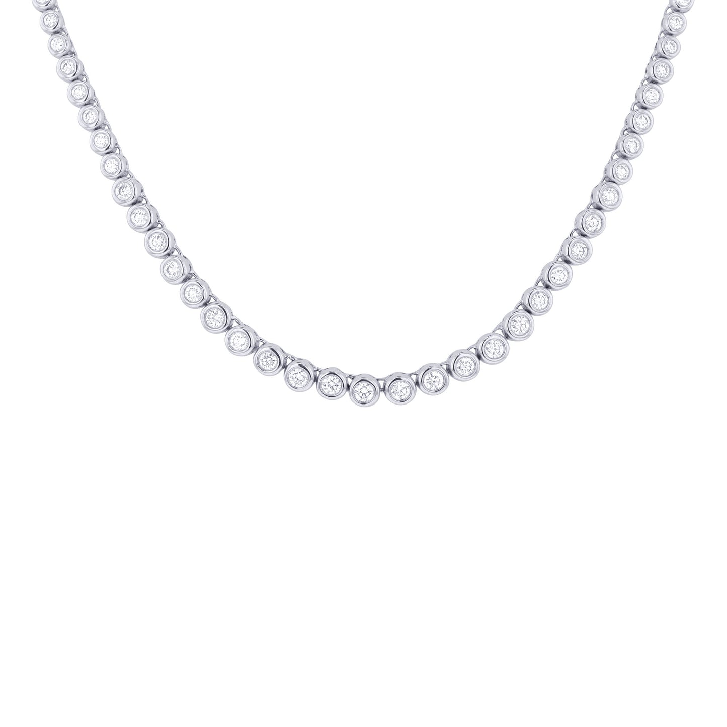 Classic Bezel Diamond Tennis Necklace