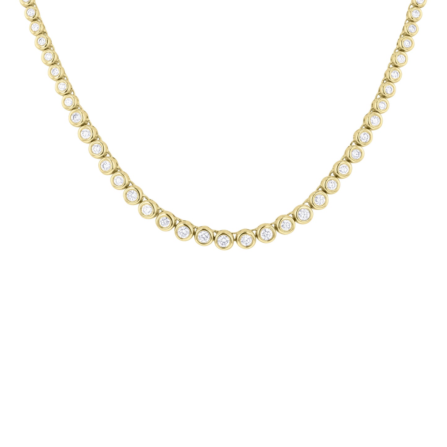 Classic Bezel Diamond Tennis Necklace
