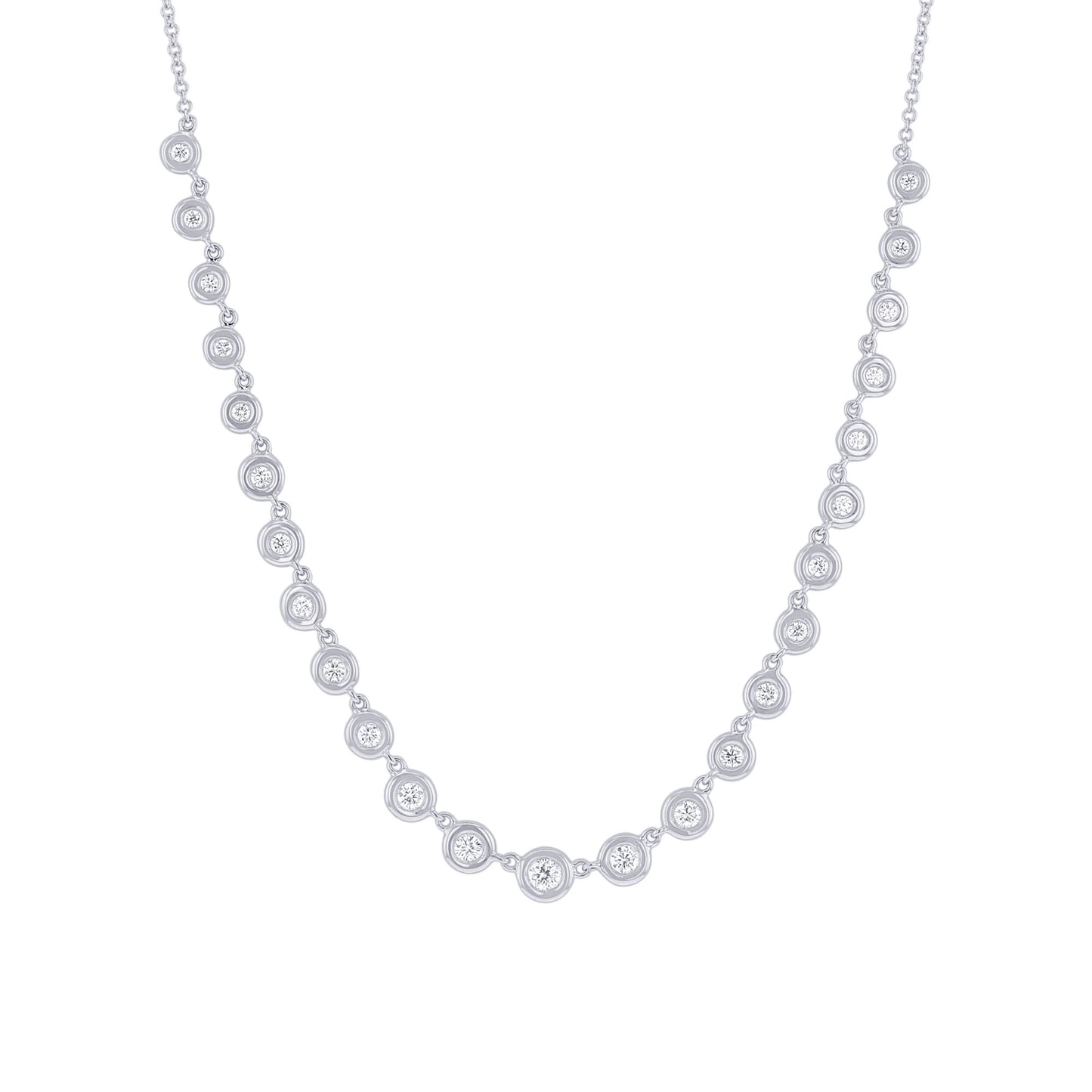 Ethereum Graduated Bezel Diamond Necklace