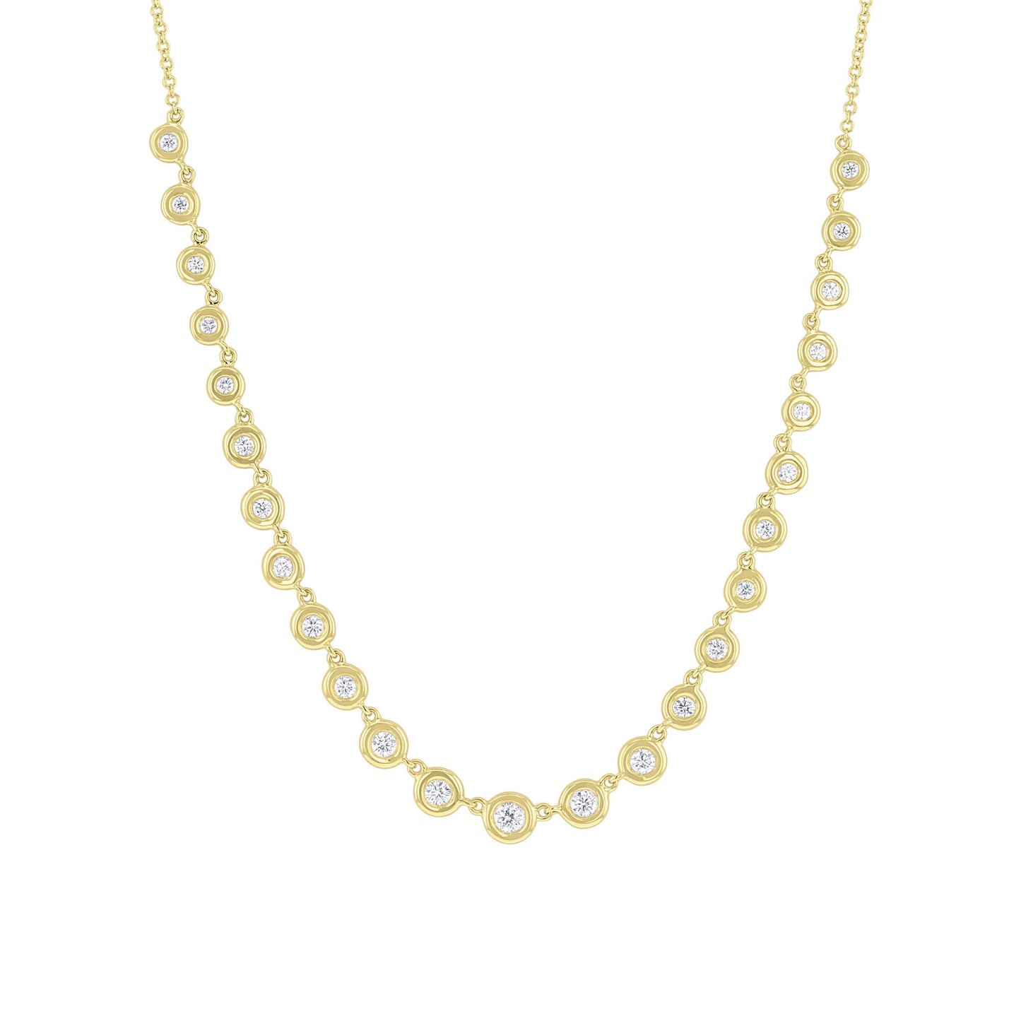 Ethereum Graduated Bezel Diamond Necklace