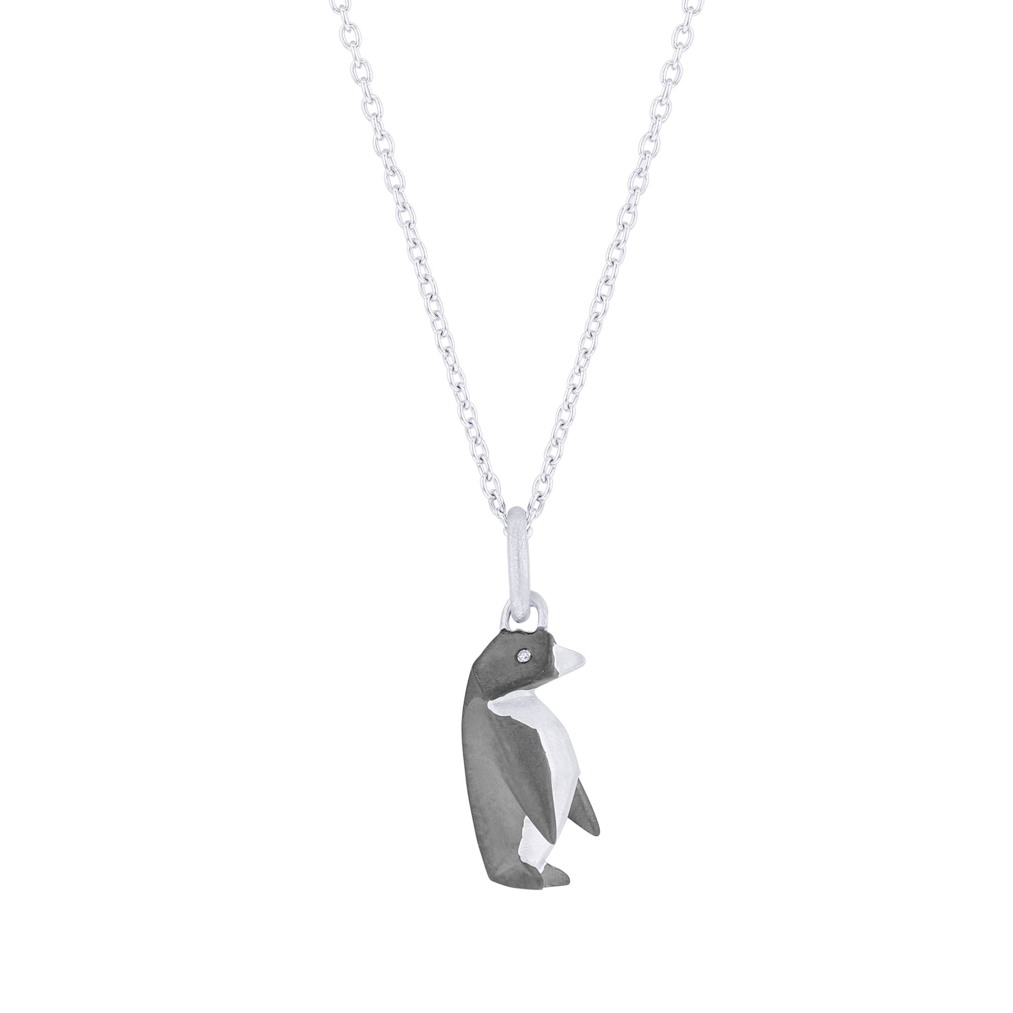 Origami Penguin Diamond Necklace – Steven Singer Jewelers