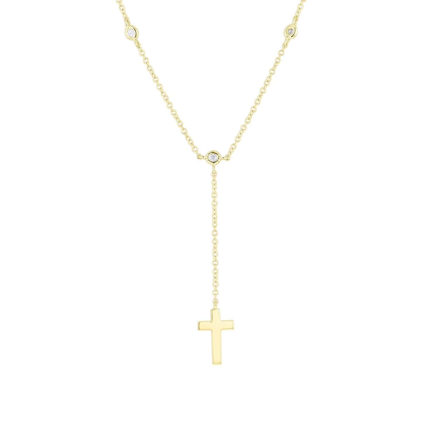 Grace Diamond Cross Lariat Necklace