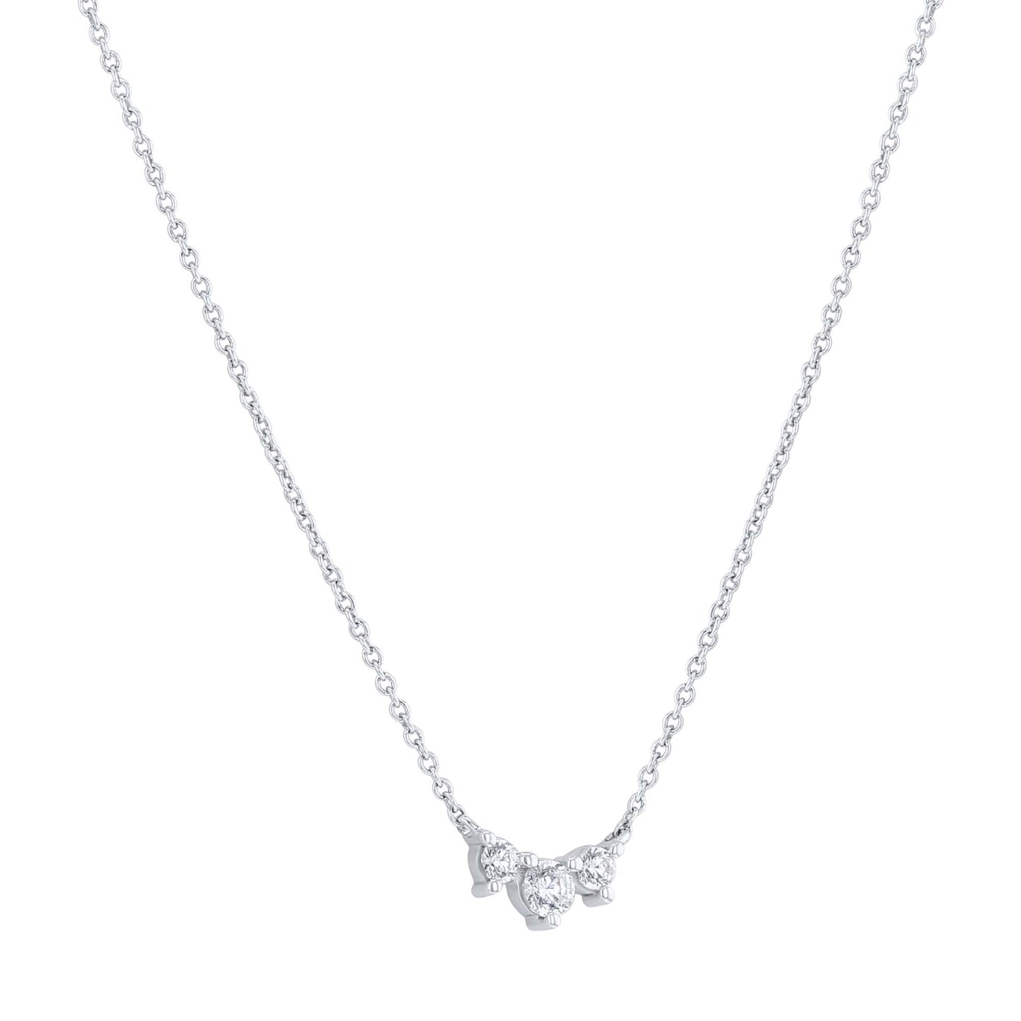 Iris Three Stone Diamond Necklace- 1/6ct
