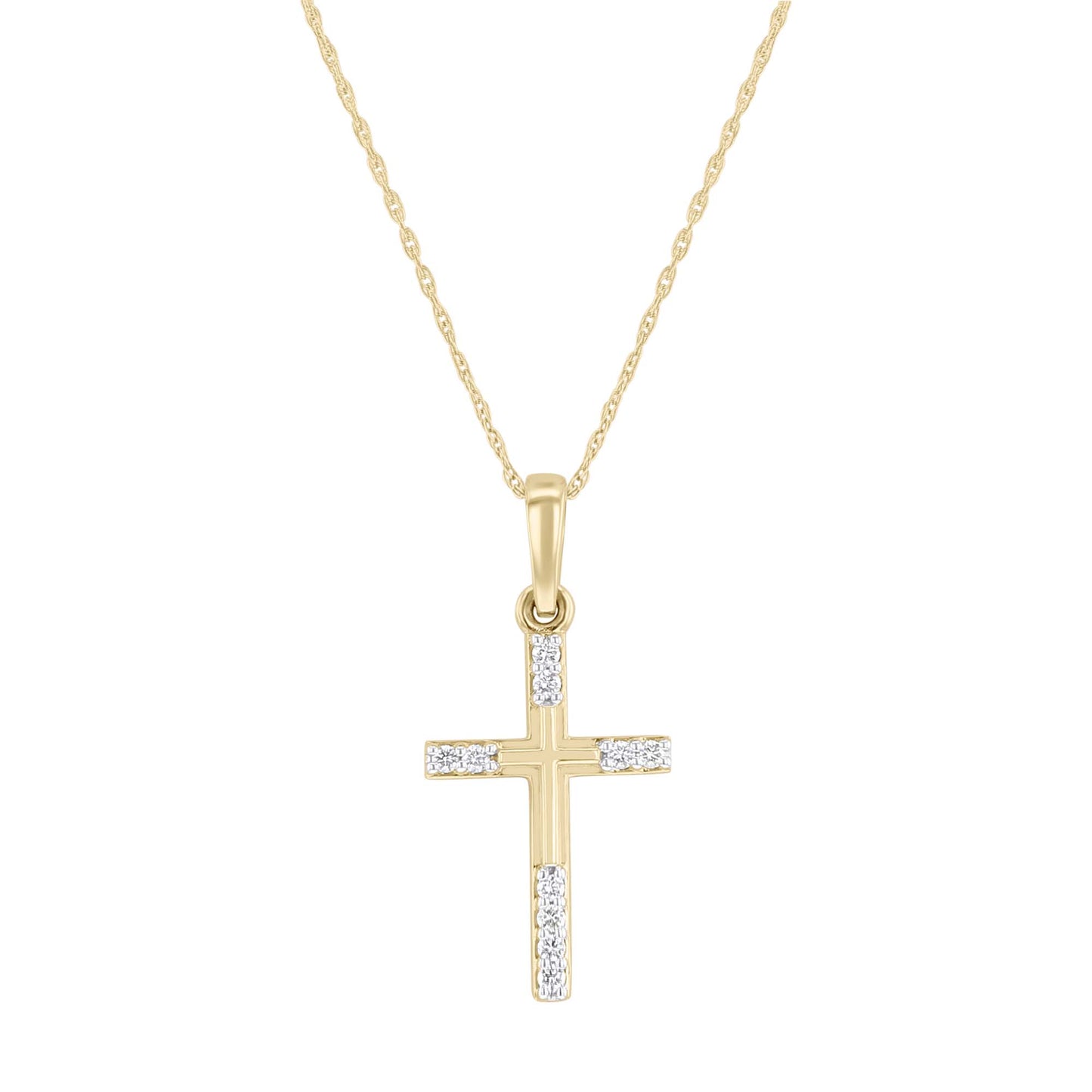 Risen Cross Diamond Necklace