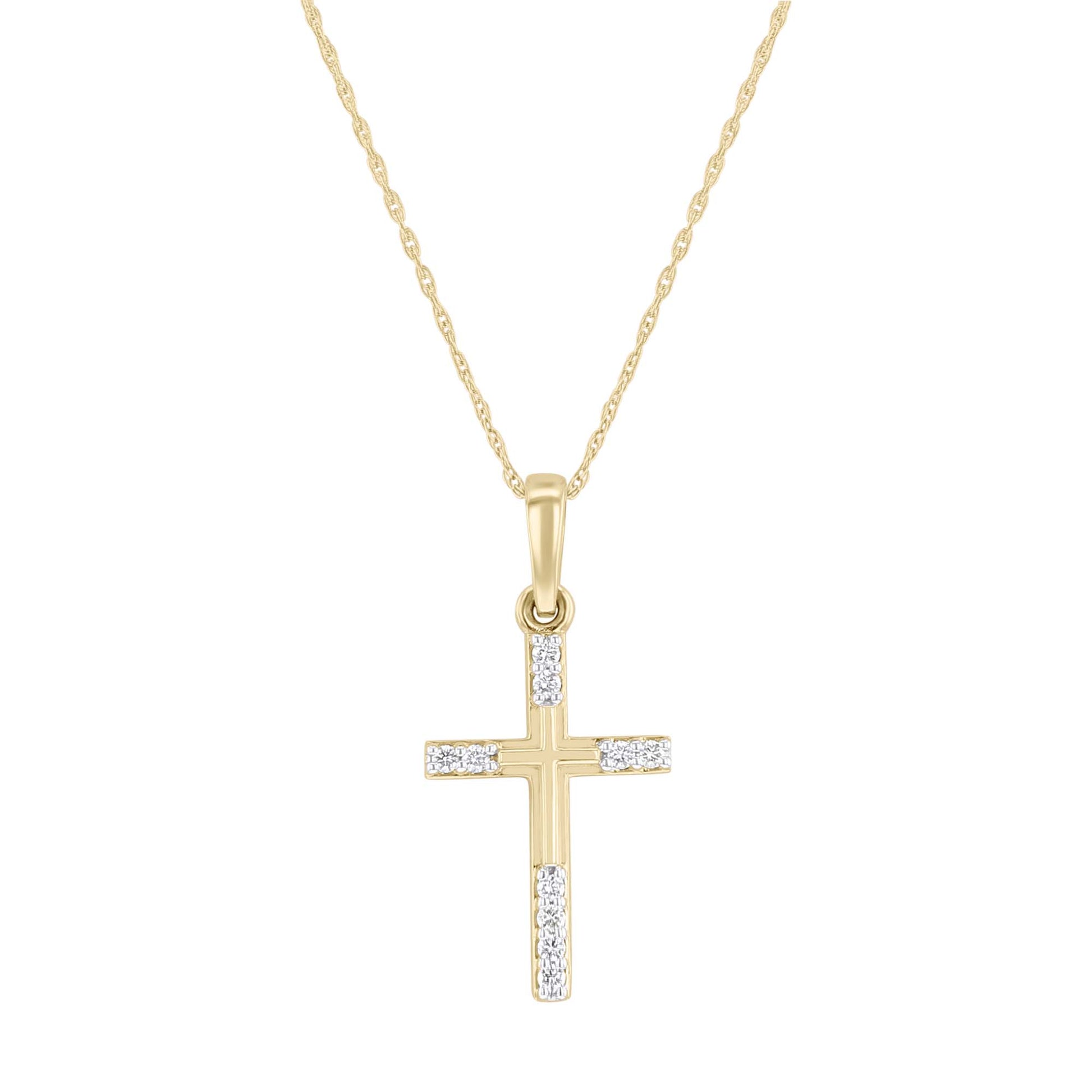 Risen Cross Diamond Necklace