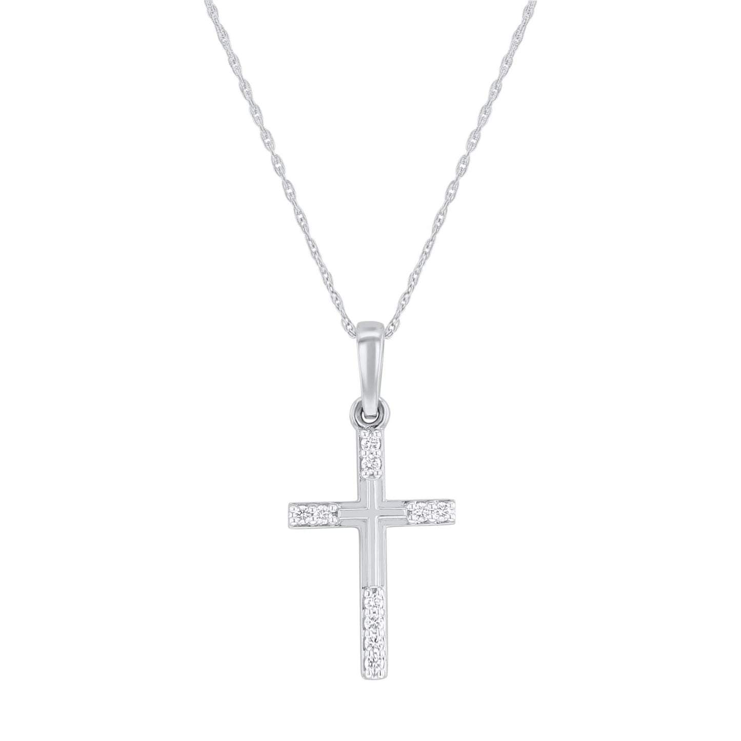 Risen Cross Diamond Necklace