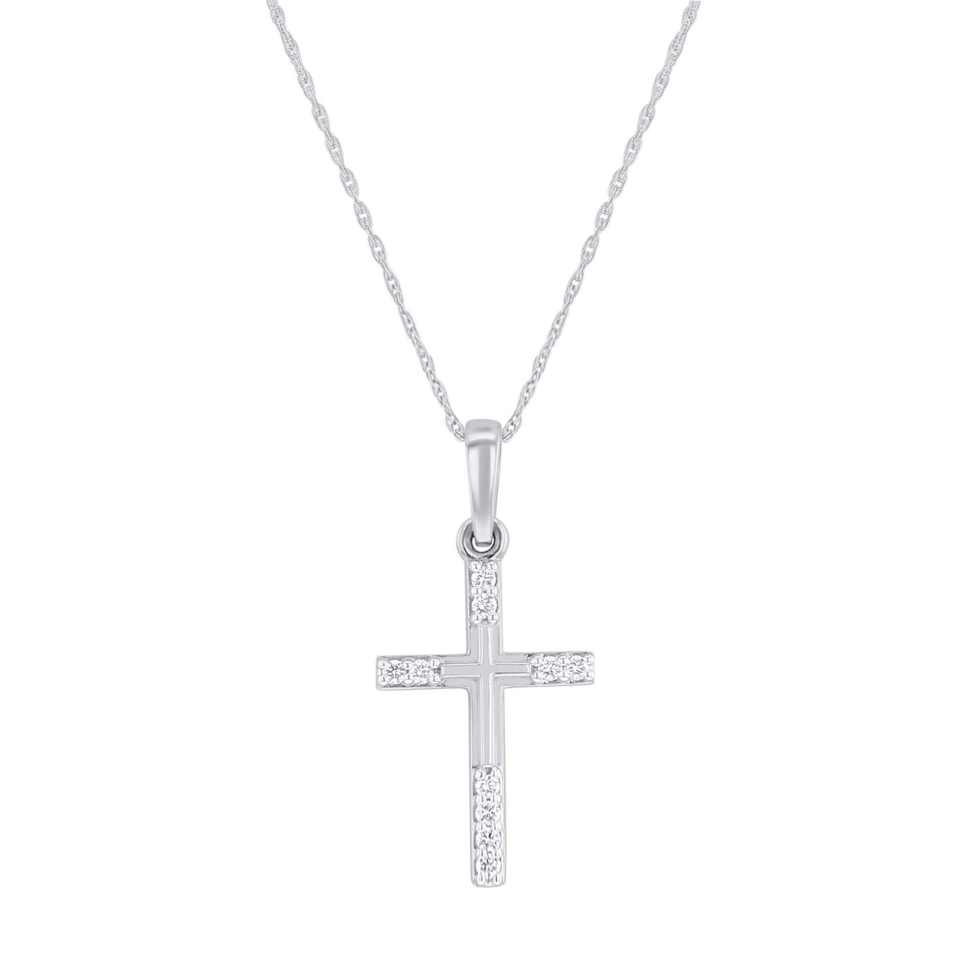 Risen Cross Diamond Necklace