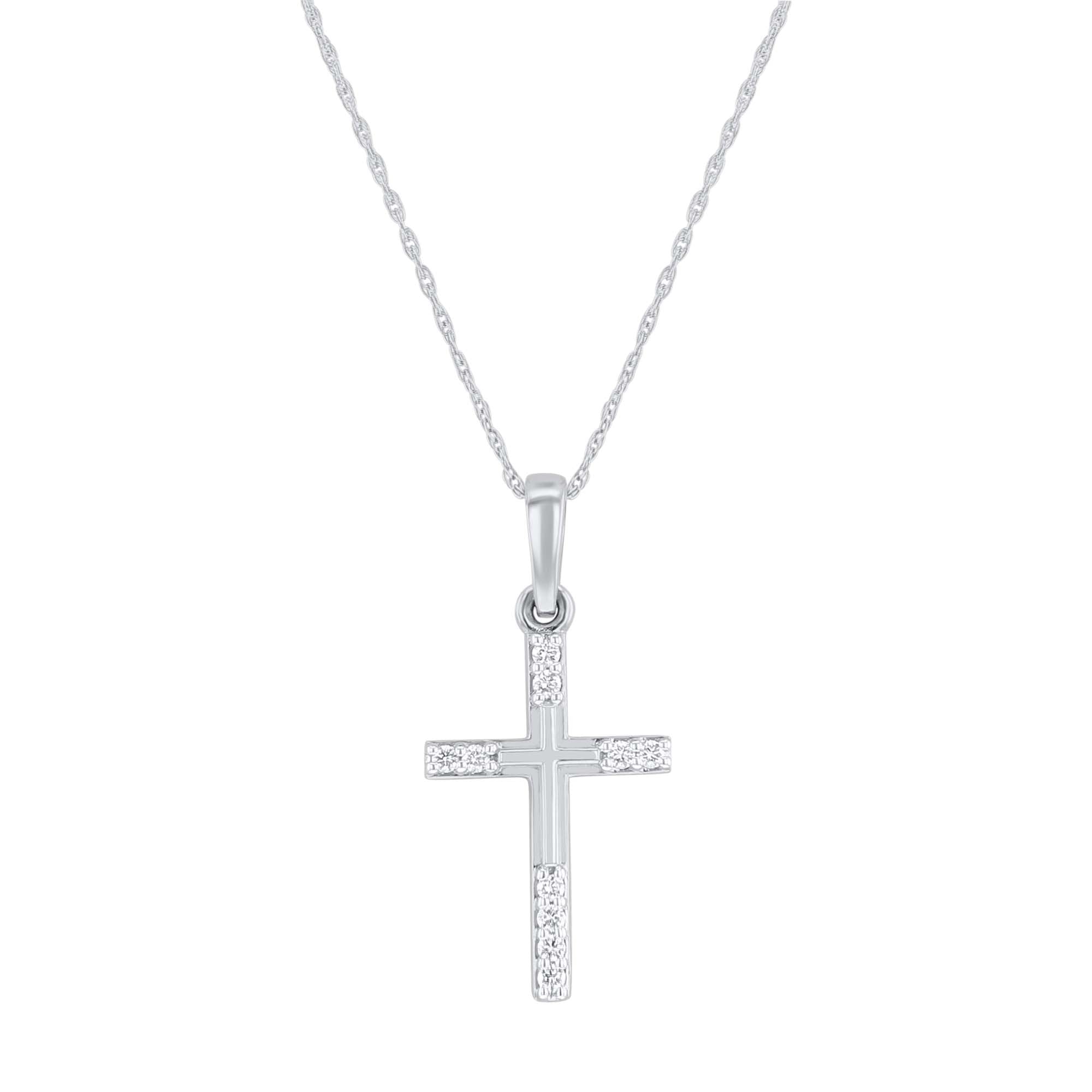 Risen Cross Diamond Necklace