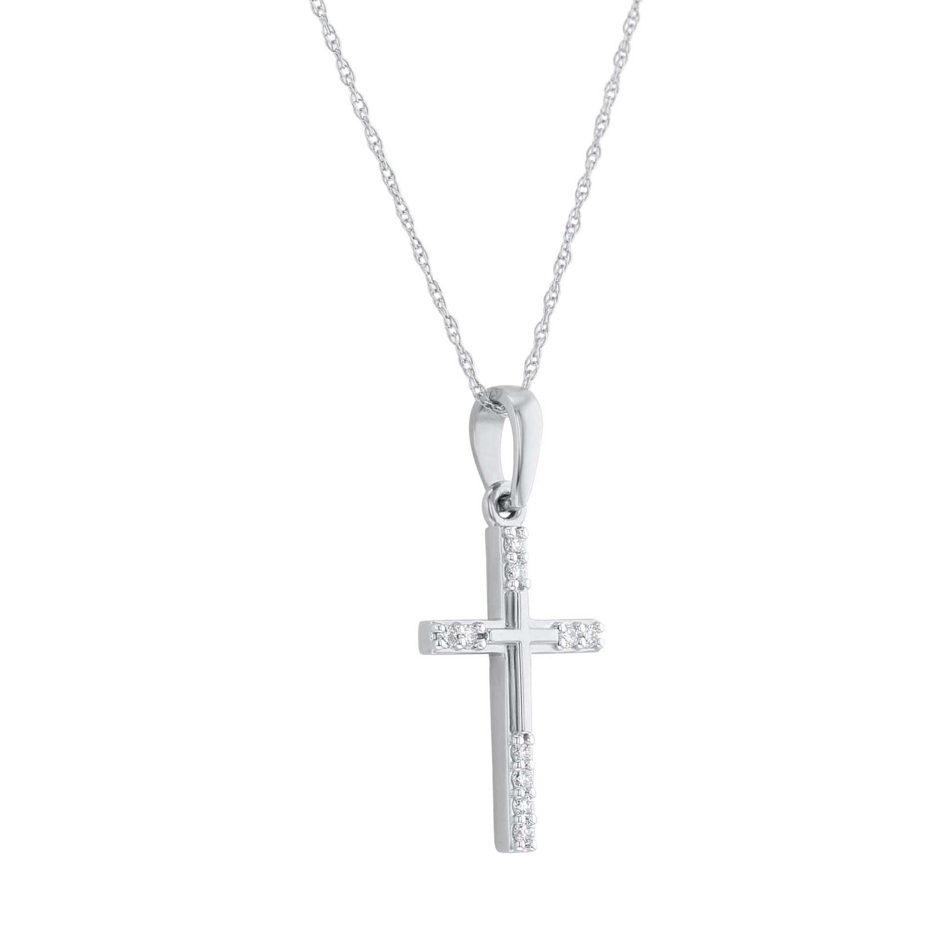 Risen Cross Diamond Necklace