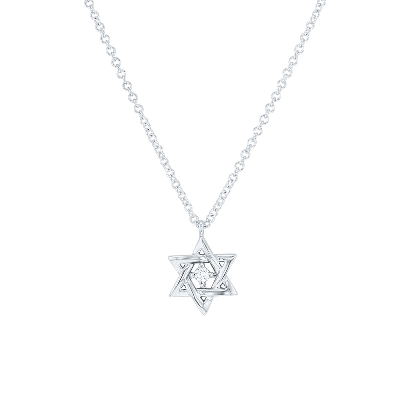 Classic Star of David Diamond Necklace