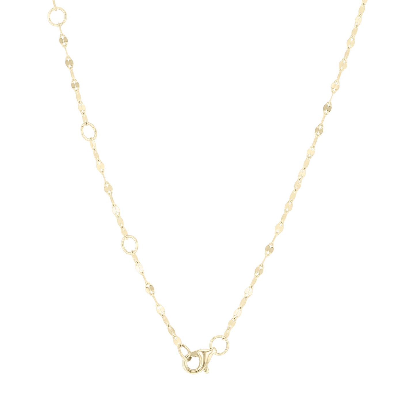 Bezel Station Sparkle Chain Diamond Necklace