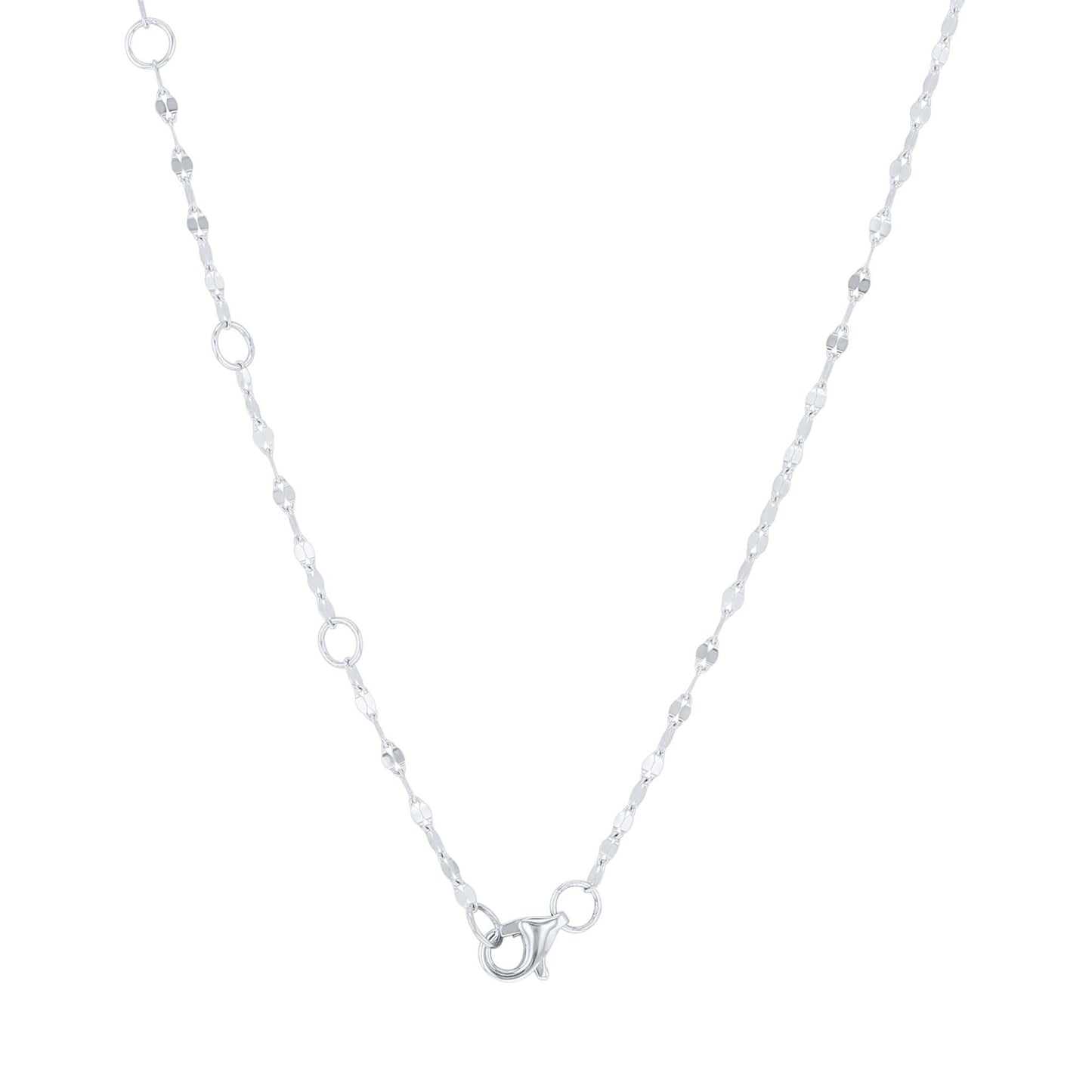 Bezel Station Sparkle Chain Diamond Necklace