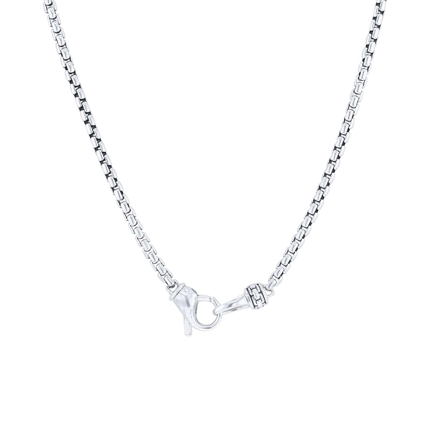 Silver Pershing Diamond Dog Tag Necklace