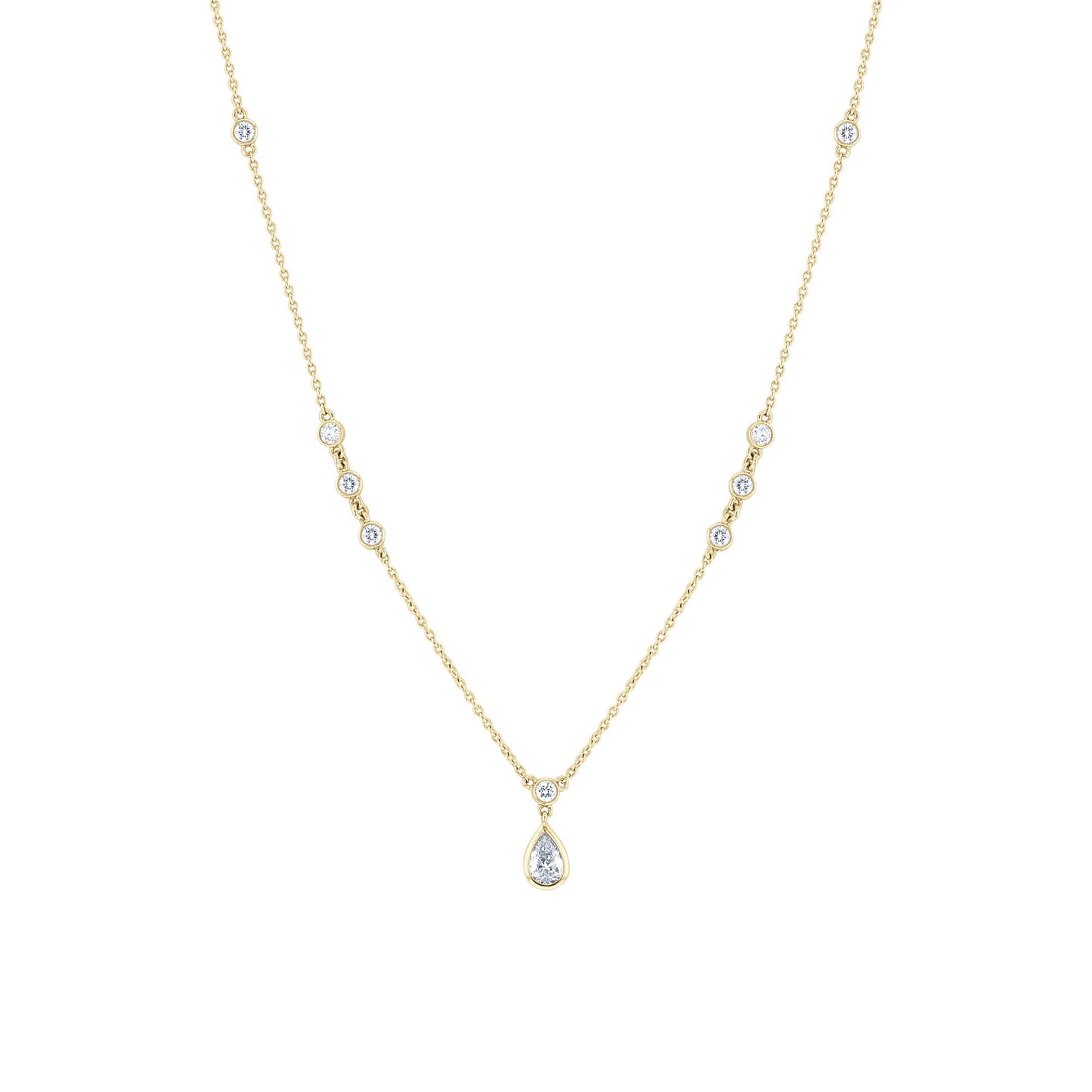 Eva Diamond Drop Necklace
