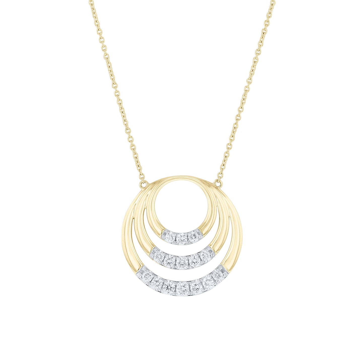 Coalesced Circles Diamond Necklace