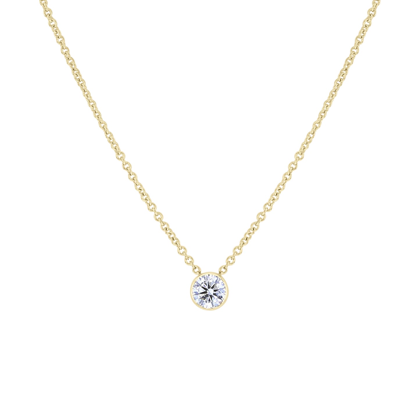 Get Naked Solitaire Diamond Bezel Necklace 1/4ct